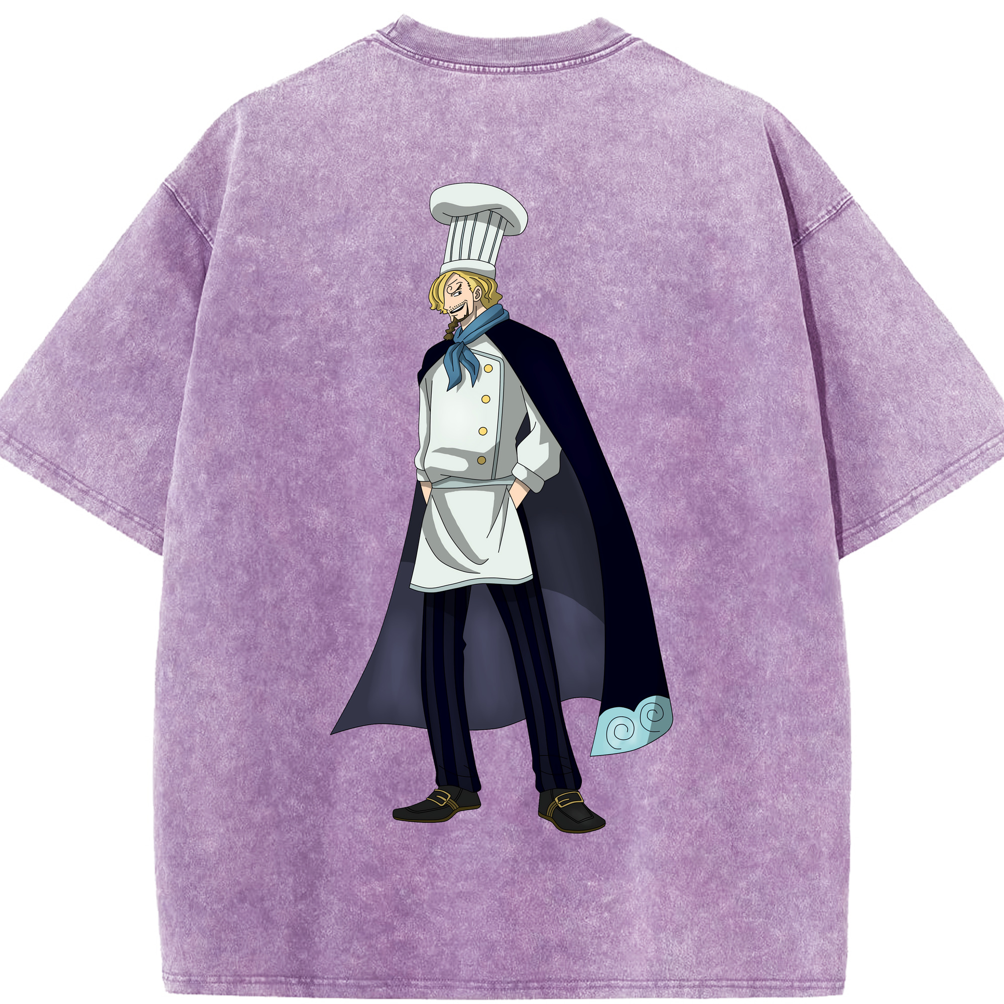 ワンピース サンジ ONE PIECE Sanji 綿100% ヴィンテージ風 半袖Tシャツ（背面プリント）