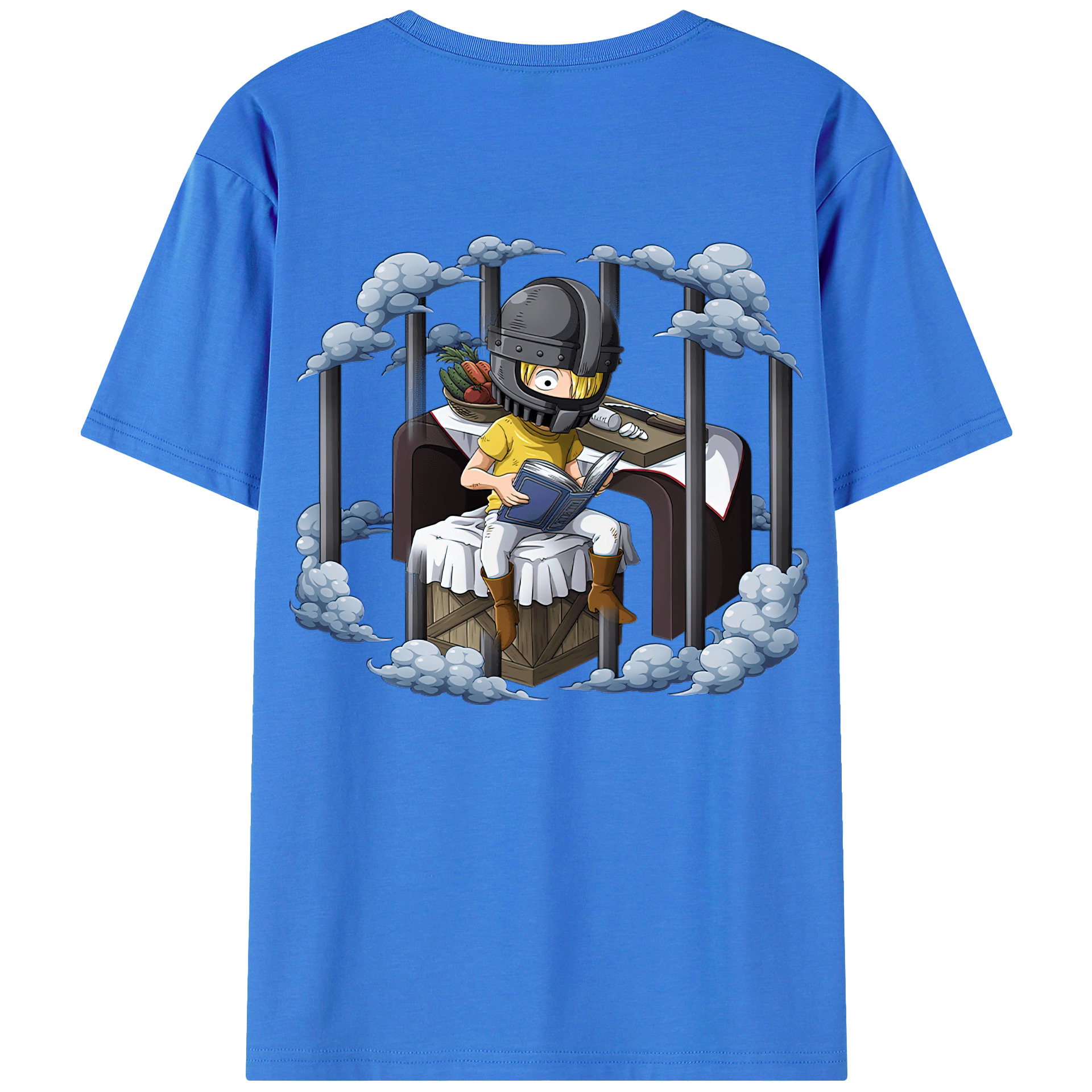 （画像用） ワンピース サンジ ONE PIECE Sanji 綿100％ メンズ半袖Tシャツ（バックプリント） 通気性