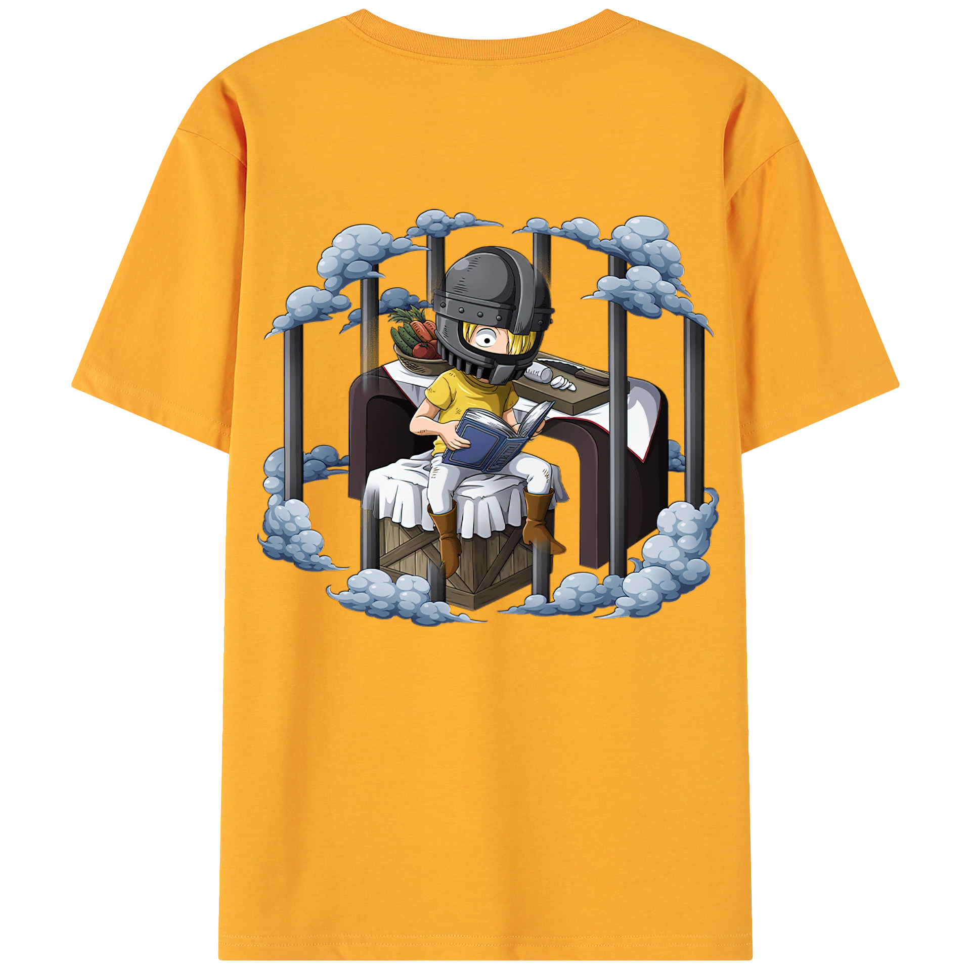 （画像用） ワンピース サンジ ONE PIECE Sanji 綿100％ メンズ半袖Tシャツ（バックプリント） 通気性