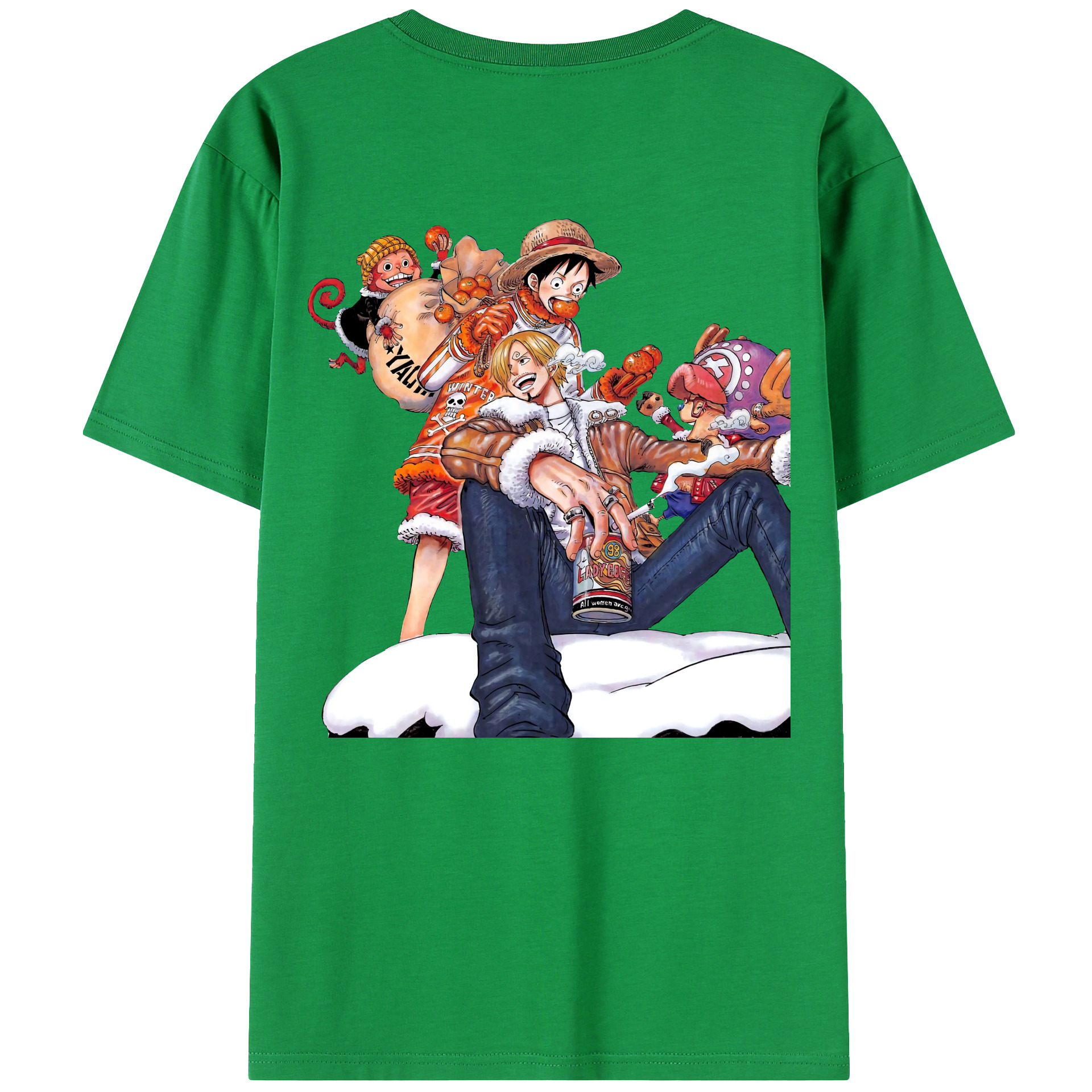 （画像用） ワンピース サンジ ONE PIECE Sanji 綿100％ メンズ半袖Tシャツ（バックプリント） 通気性