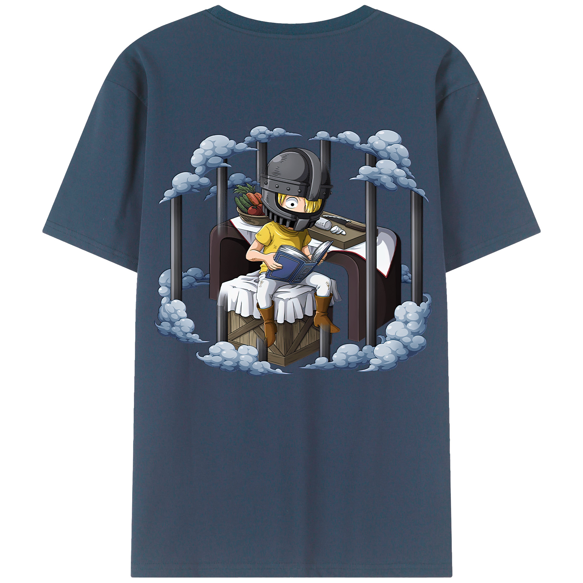 （画像用） ワンピース サンジ ONE PIECE Sanji 綿100％ メンズ半袖Tシャツ（バックプリント） 通気性
