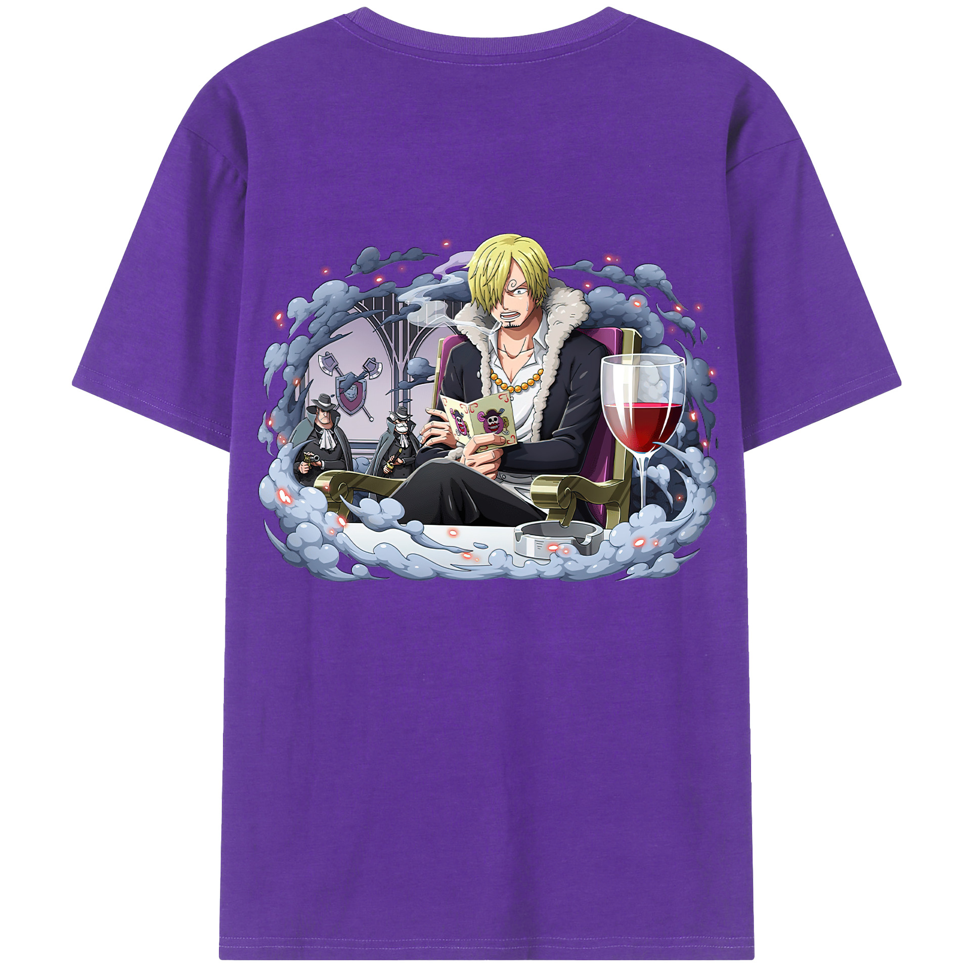 （画像用） ワンピース サンジ ONE PIECE Sanji 綿100％ メンズ半袖Tシャツ（バックプリント） 通気性
