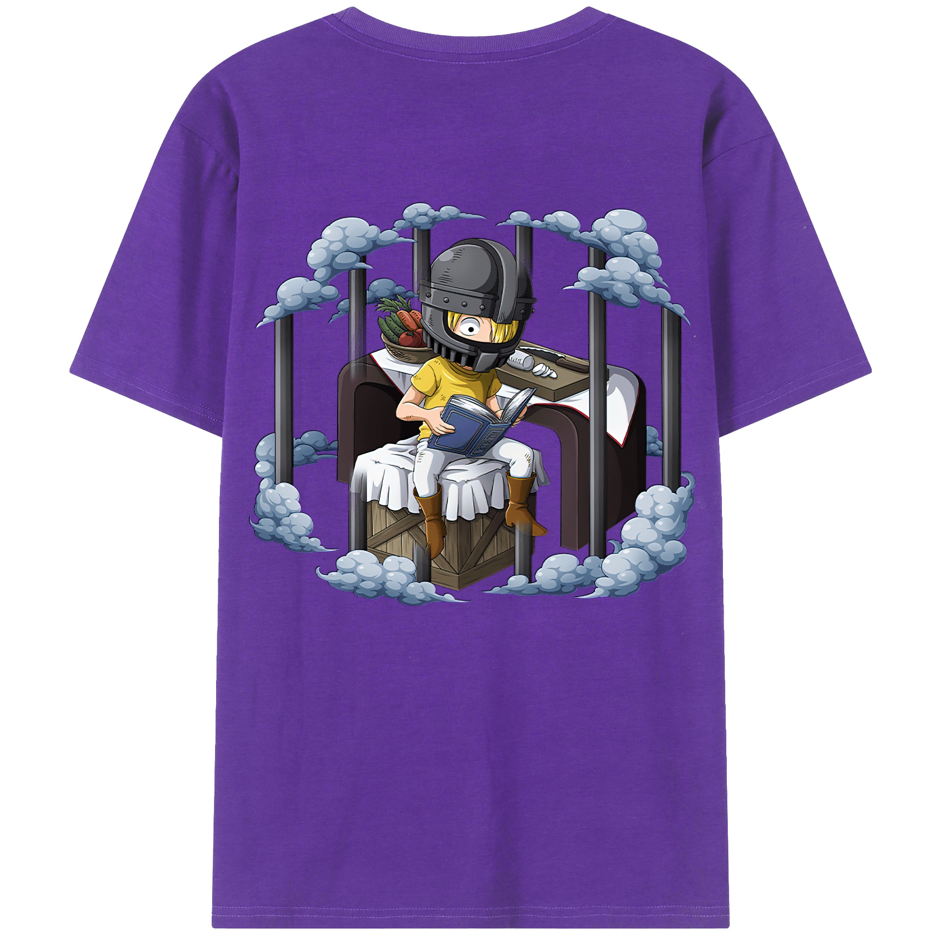 （画像用） ワンピース サンジ ONE PIECE Sanji 綿100％ メンズ半袖Tシャツ（バックプリント） 通気性
