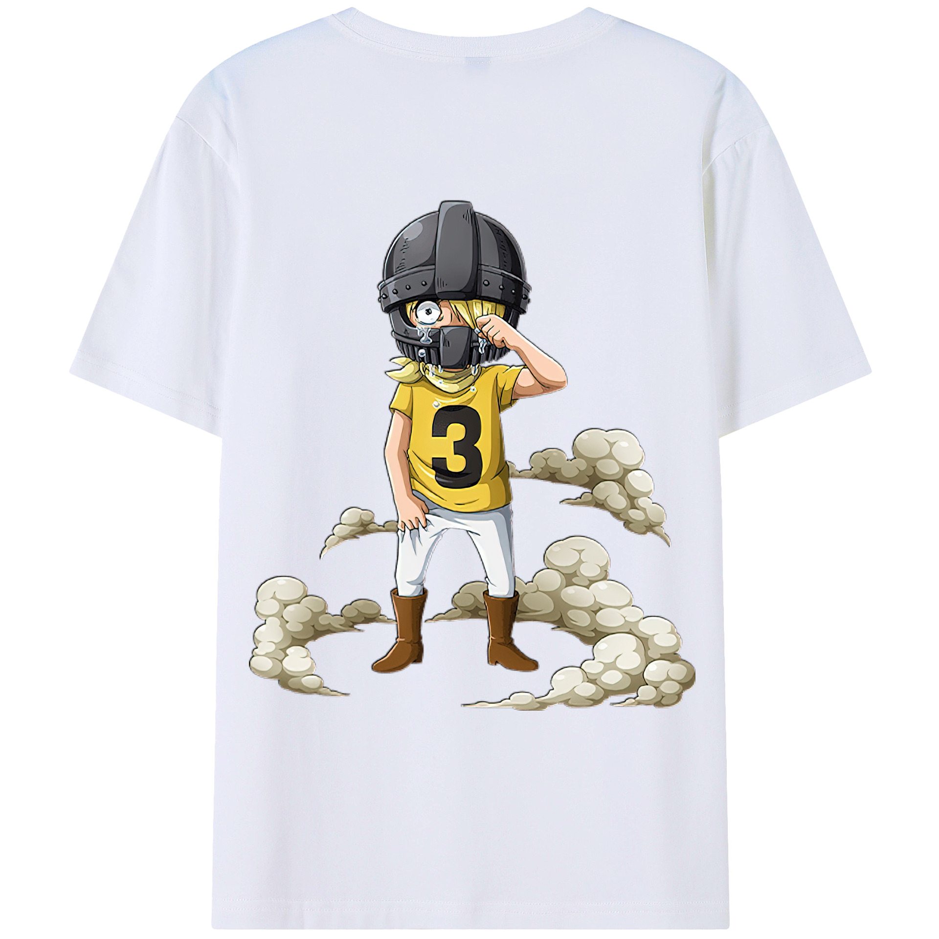 （画像用） ワンピース サンジ ONE PIECE Sanji 綿100％ メンズ半袖Tシャツ（バックプリント） 通気性