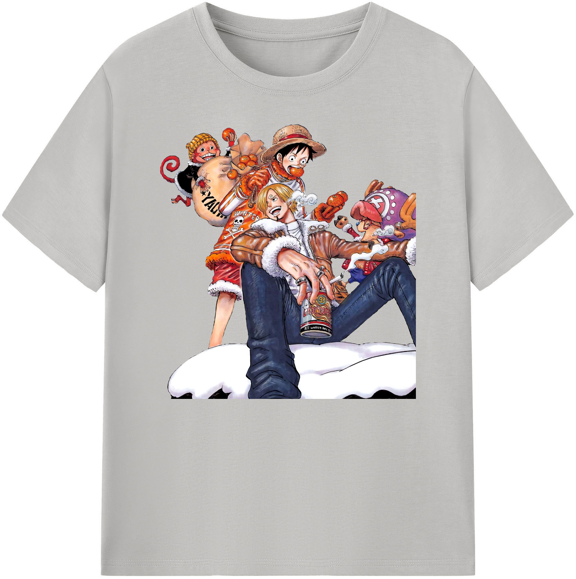 （画像用） ワンピース サンジ ONE PIECE Sanji 綿100％ メンズ半袖Tシャツ｜肌触りやわらか＆通気性
