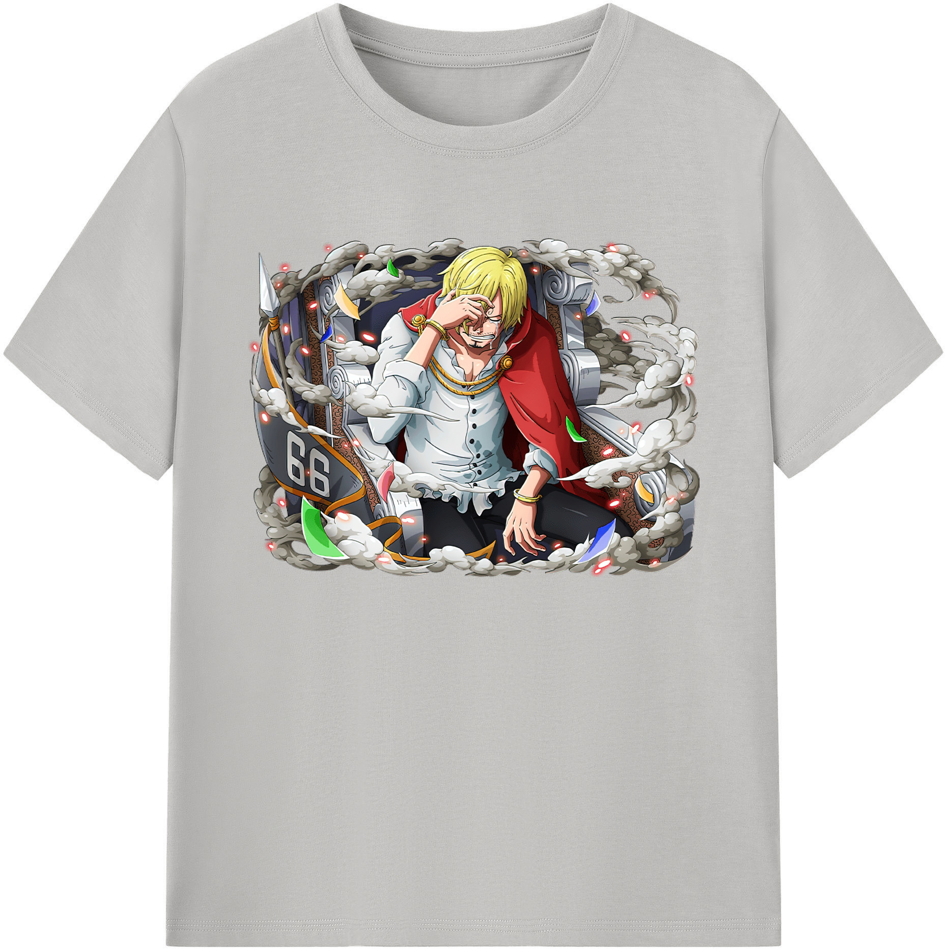 （画像用） ワンピース サンジ ONE PIECE Sanji 綿100％ メンズ半袖Tシャツ｜肌触りやわらか＆通気性