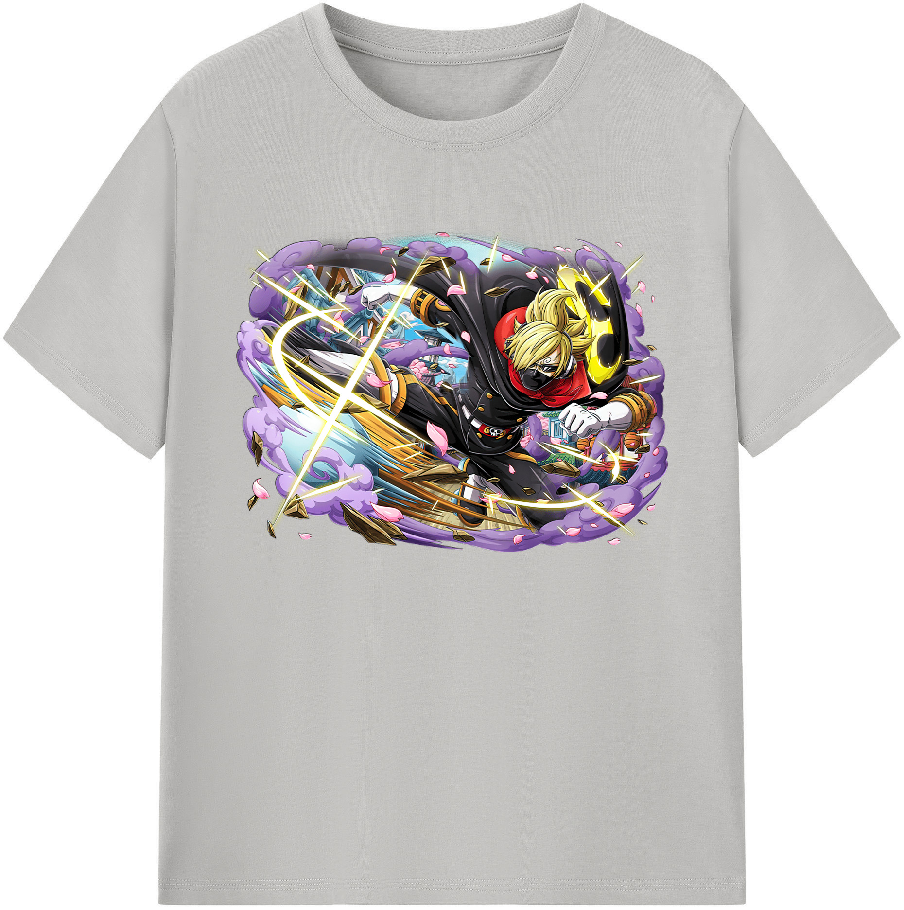（画像用） ワンピース サンジ ONE PIECE Sanji 綿100％ メンズ半袖Tシャツ｜肌触りやわらか＆通気性
