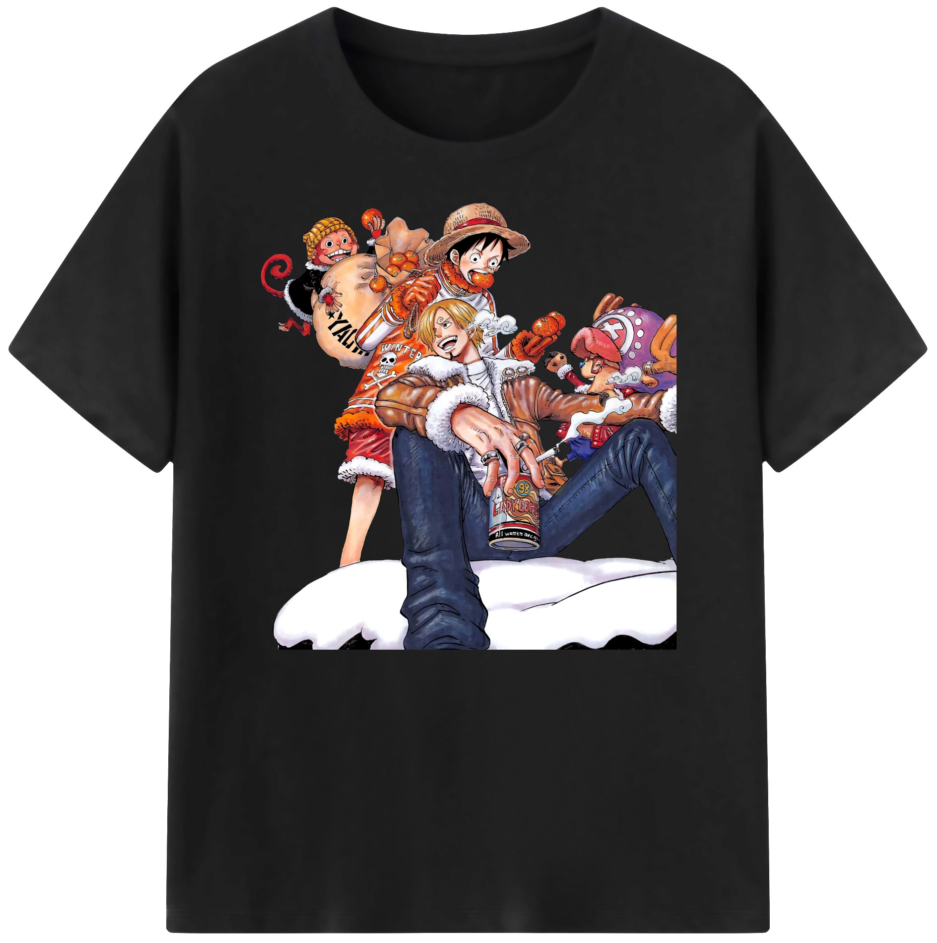 （画像用） ワンピース サンジ ONE PIECE Sanji 綿100％ メンズ半袖Tシャツ｜肌触りやわらか＆通気性
