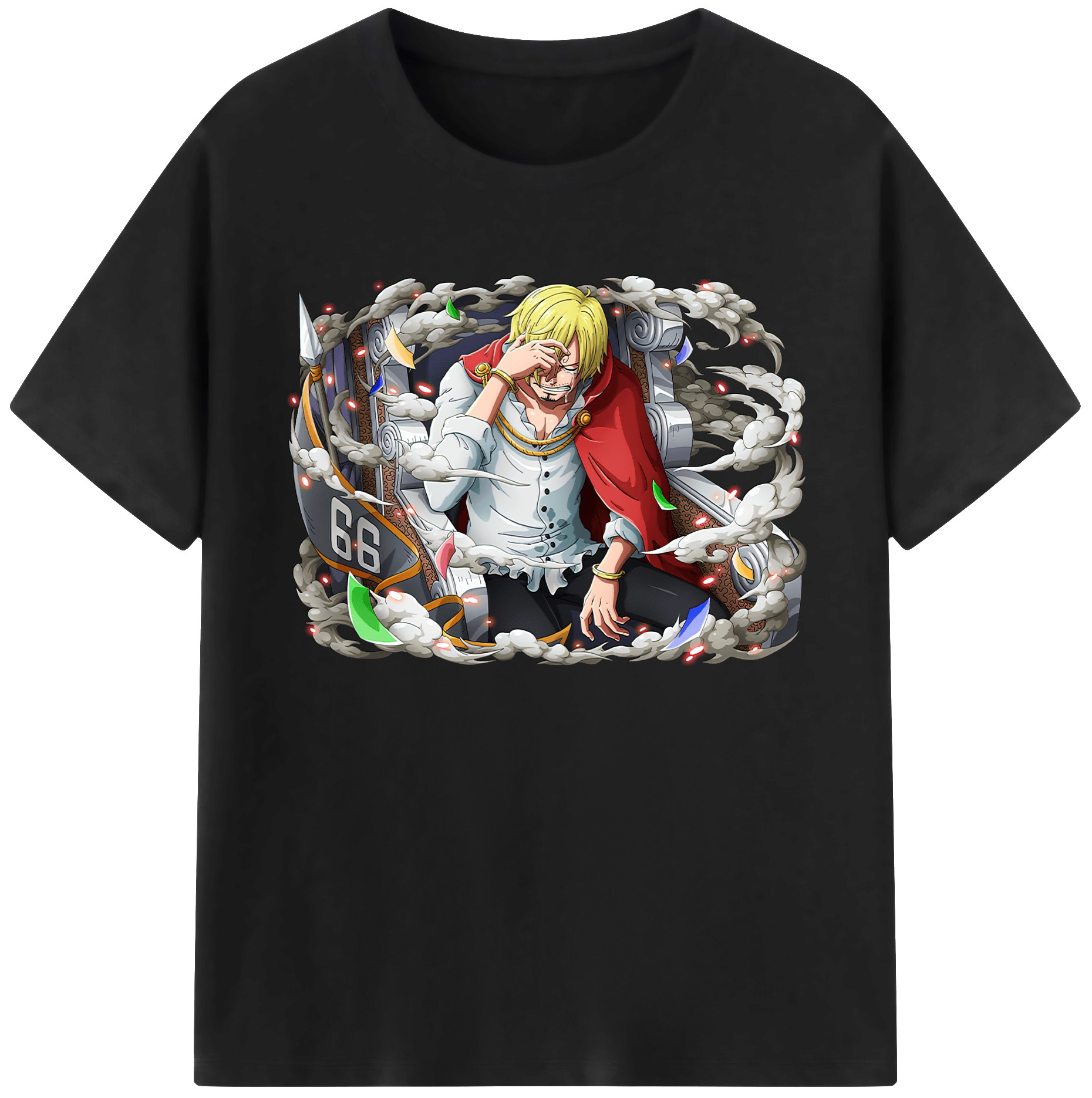 （画像用） ワンピース サンジ ONE PIECE Sanji 綿100％ メンズ半袖Tシャツ｜肌触りやわらか＆通気性