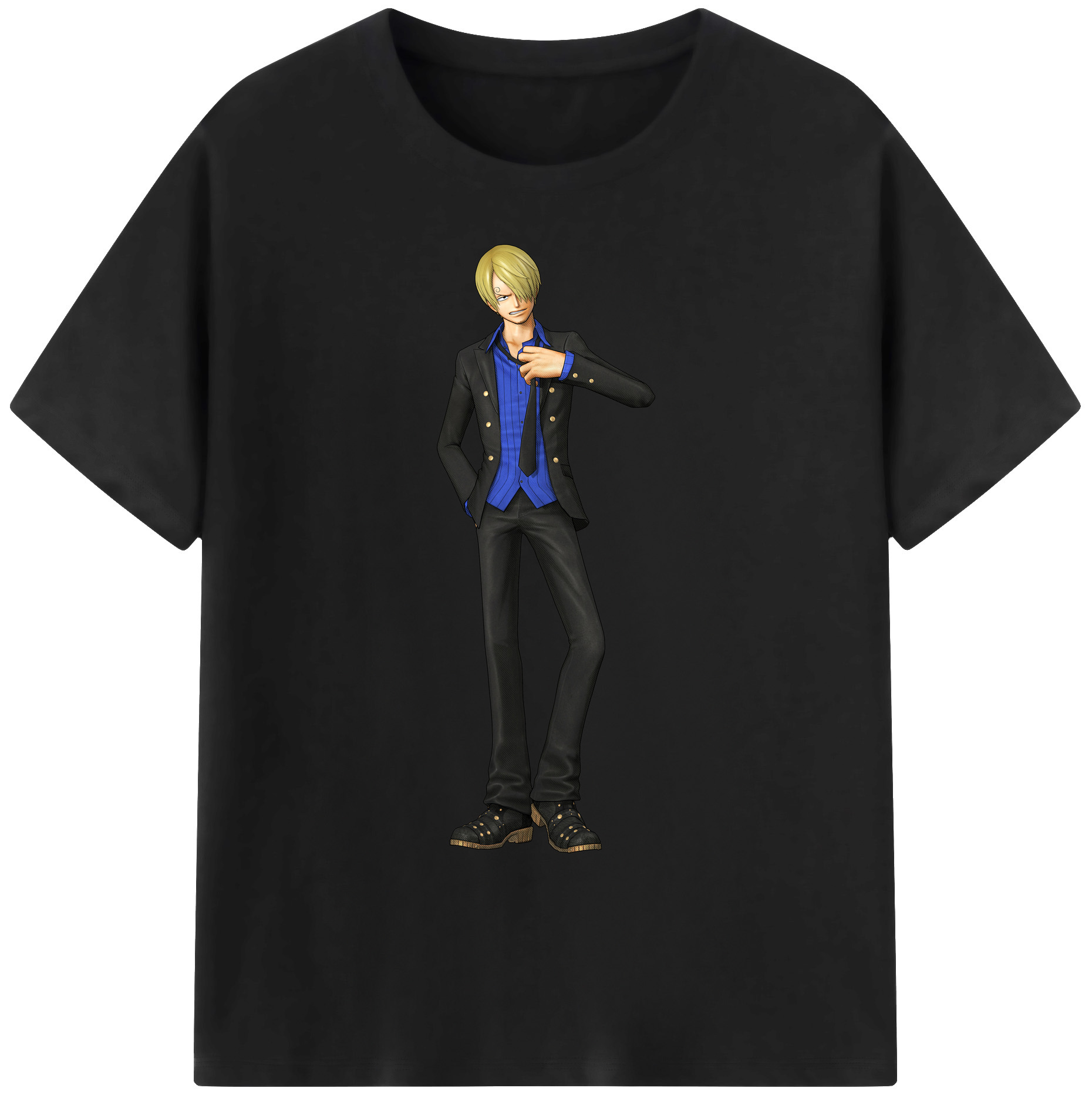 （画像用） ワンピース サンジ ONE PIECE Sanji 綿100％ メンズ半袖Tシャツ｜肌触りやわらか＆通気性