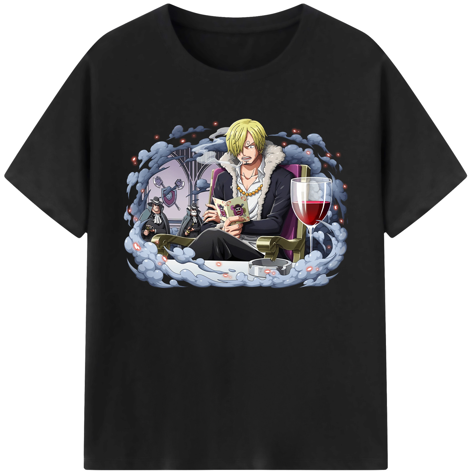 （画像用） ワンピース サンジ ONE PIECE Sanji 綿100％ メンズ半袖Tシャツ｜肌触りやわらか＆通気性