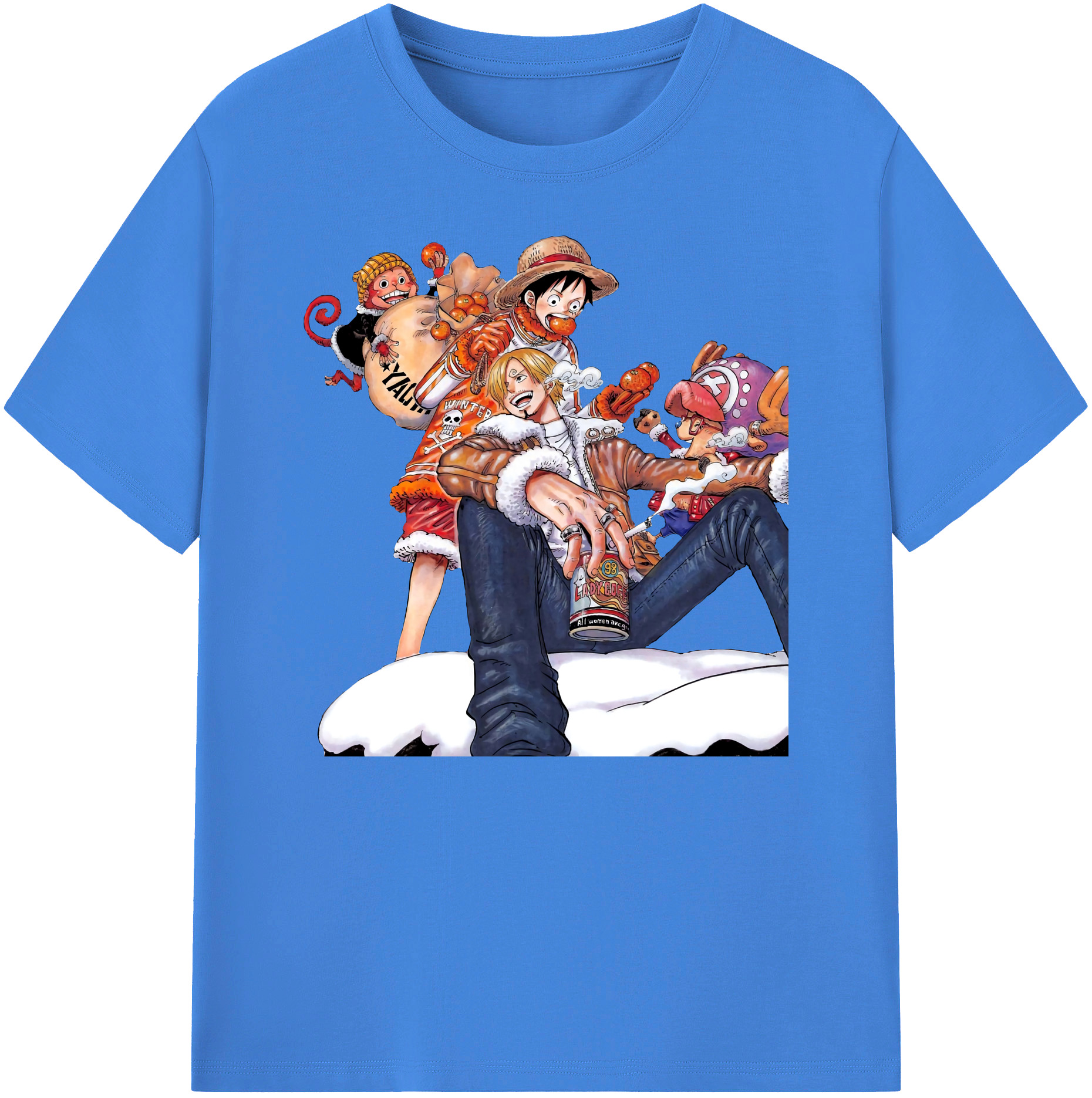 （画像用） ワンピース サンジ ONE PIECE Sanji 綿100％ メンズ半袖Tシャツ｜肌触りやわらか＆通気性