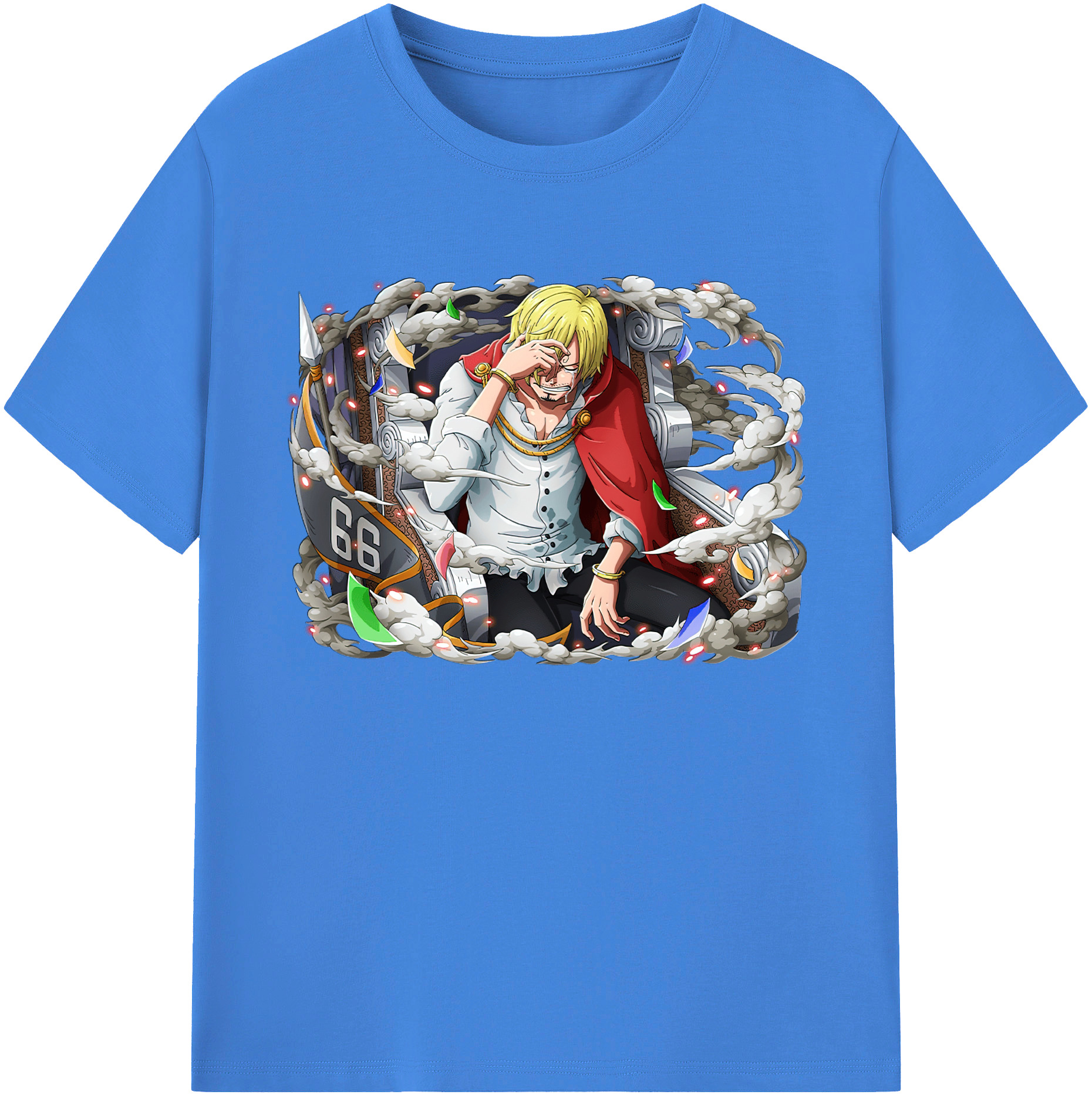 （画像用） ワンピース サンジ ONE PIECE Sanji 綿100％ メンズ半袖Tシャツ｜肌触りやわらか＆通気性