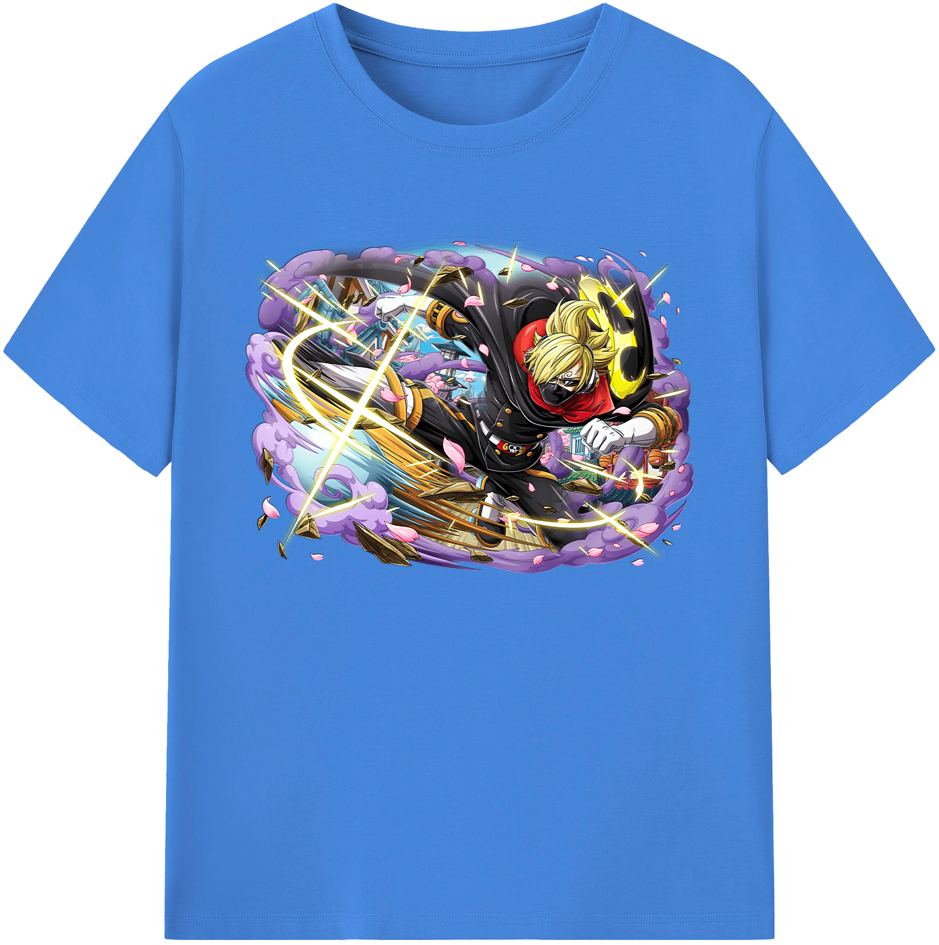 （画像用） ワンピース サンジ ONE PIECE Sanji 綿100％ メンズ半袖Tシャツ｜肌触りやわらか＆通気性