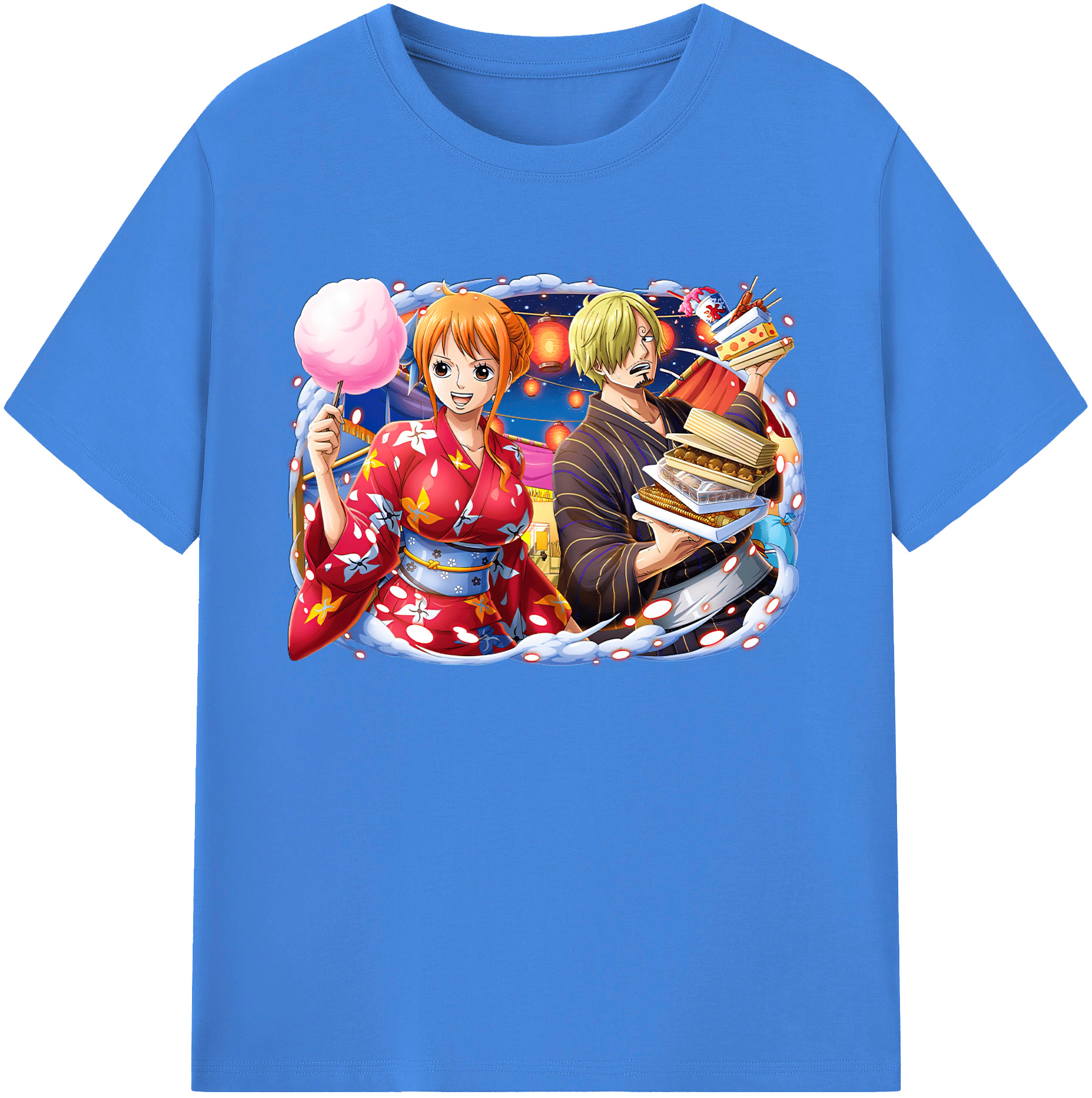 （画像用） ワンピース サンジ ONE PIECE Sanji 綿100％ メンズ半袖Tシャツ｜肌触りやわらか＆通気性