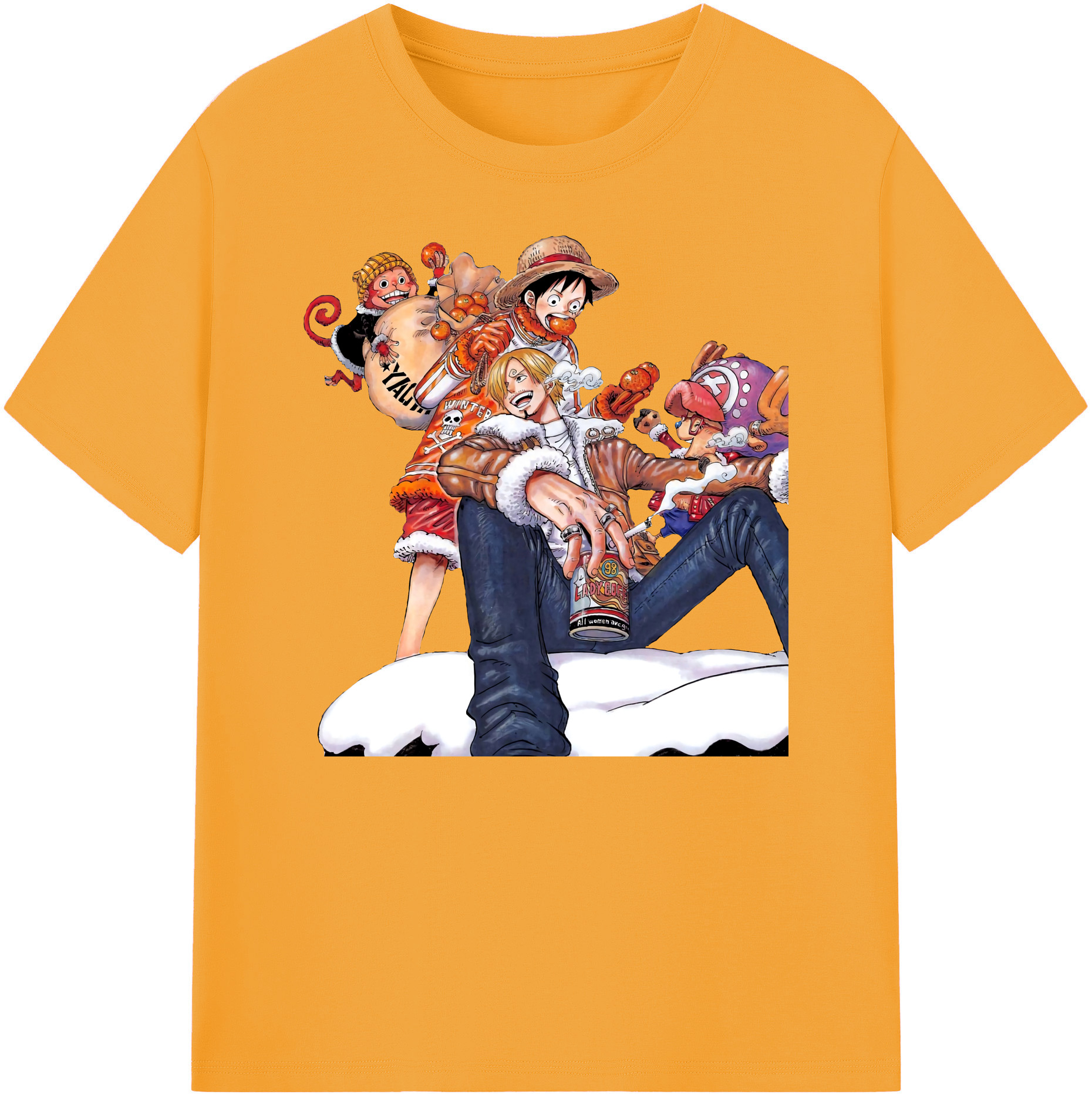 （画像用） ワンピース サンジ ONE PIECE Sanji 綿100％ メンズ半袖Tシャツ｜肌触りやわらか＆通気性