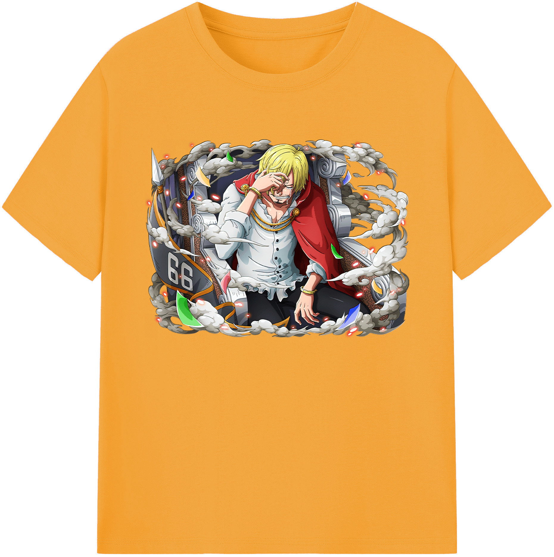 （画像用） ワンピース サンジ ONE PIECE Sanji 綿100％ メンズ半袖Tシャツ｜肌触りやわらか＆通気性
