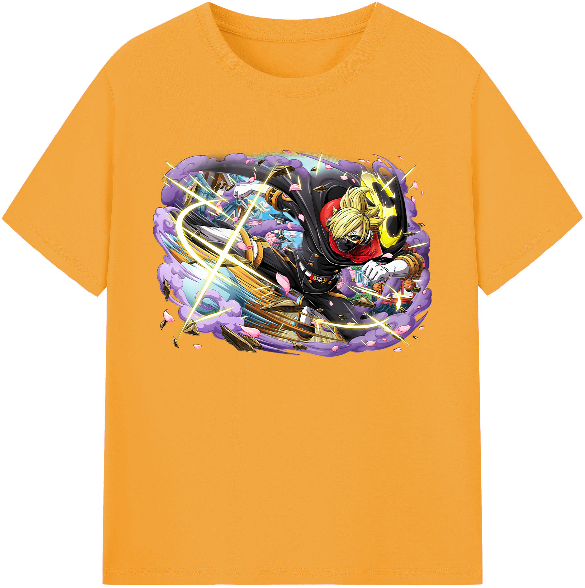 （画像用） ワンピース サンジ ONE PIECE Sanji 綿100％ メンズ半袖Tシャツ｜肌触りやわらか＆通気性