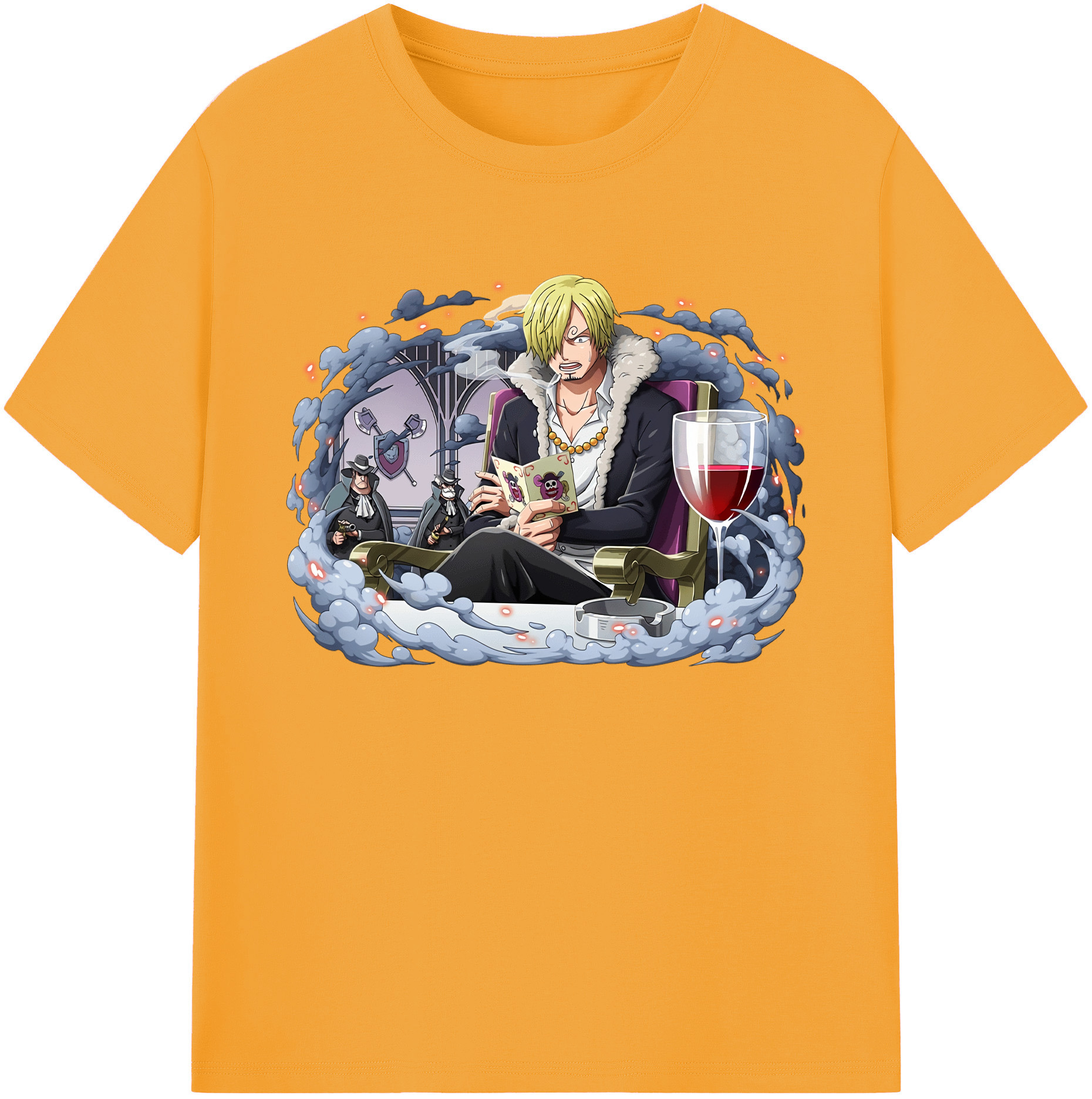 （画像用） ワンピース サンジ ONE PIECE Sanji 綿100％ メンズ半袖Tシャツ｜肌触りやわらか＆通気性