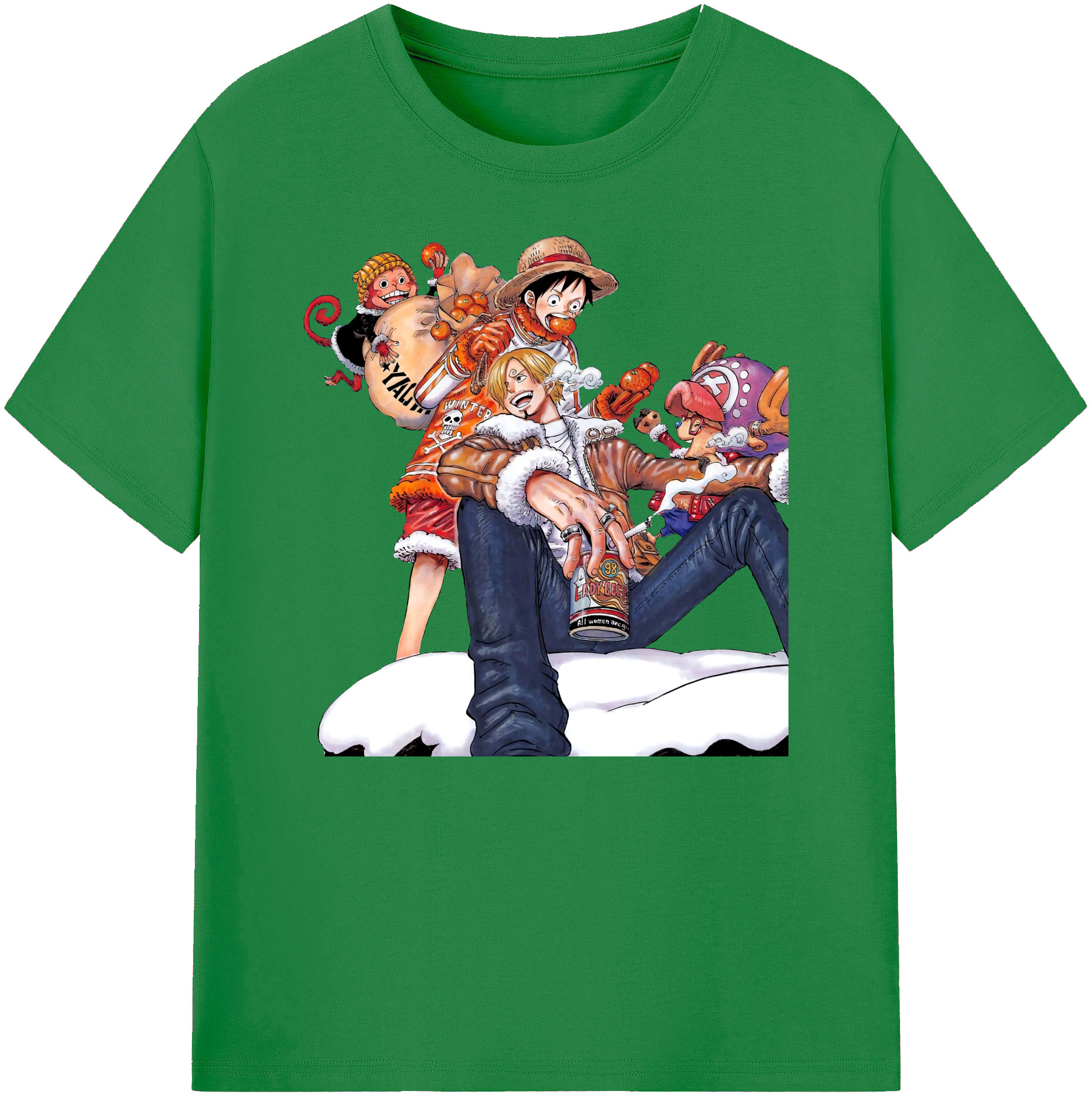 （画像用） ワンピース サンジ ONE PIECE Sanji 綿100％ メンズ半袖Tシャツ｜肌触りやわらか＆通気性