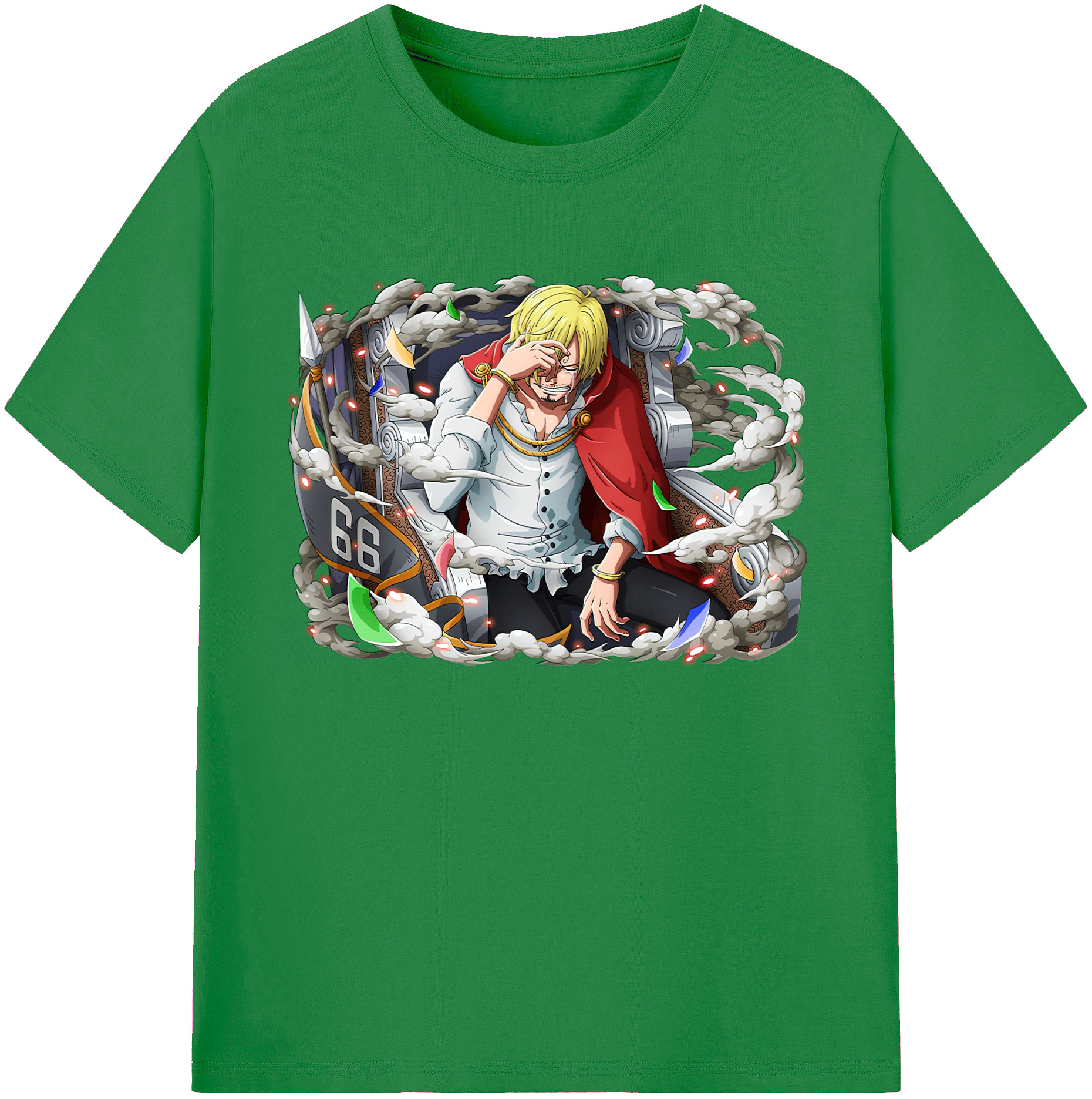 （画像用） ワンピース サンジ ONE PIECE Sanji 綿100％ メンズ半袖Tシャツ｜肌触りやわらか＆通気性