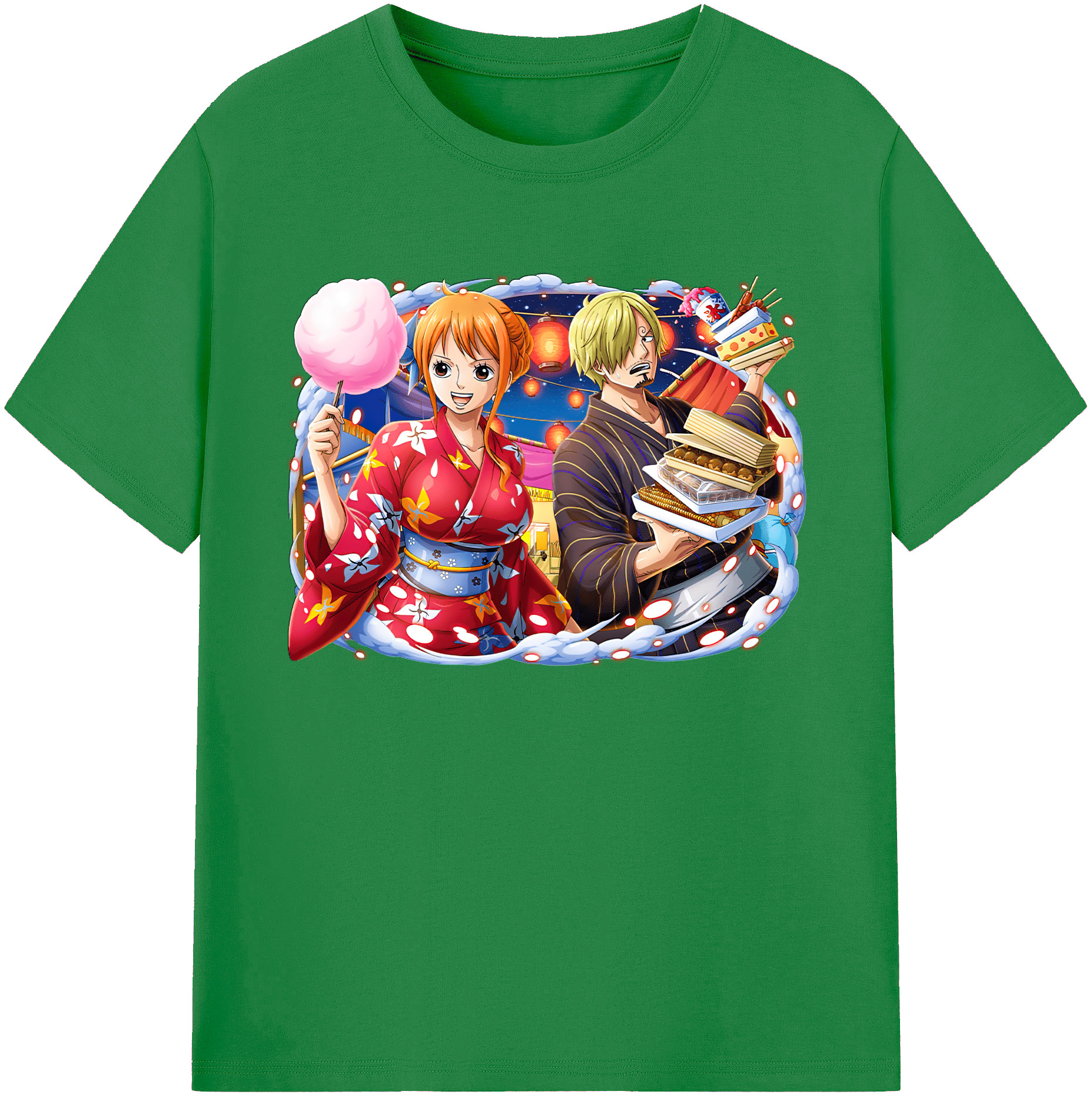 （画像用） ワンピース サンジ ONE PIECE Sanji 綿100％ メンズ半袖Tシャツ｜肌触りやわらか＆通気性