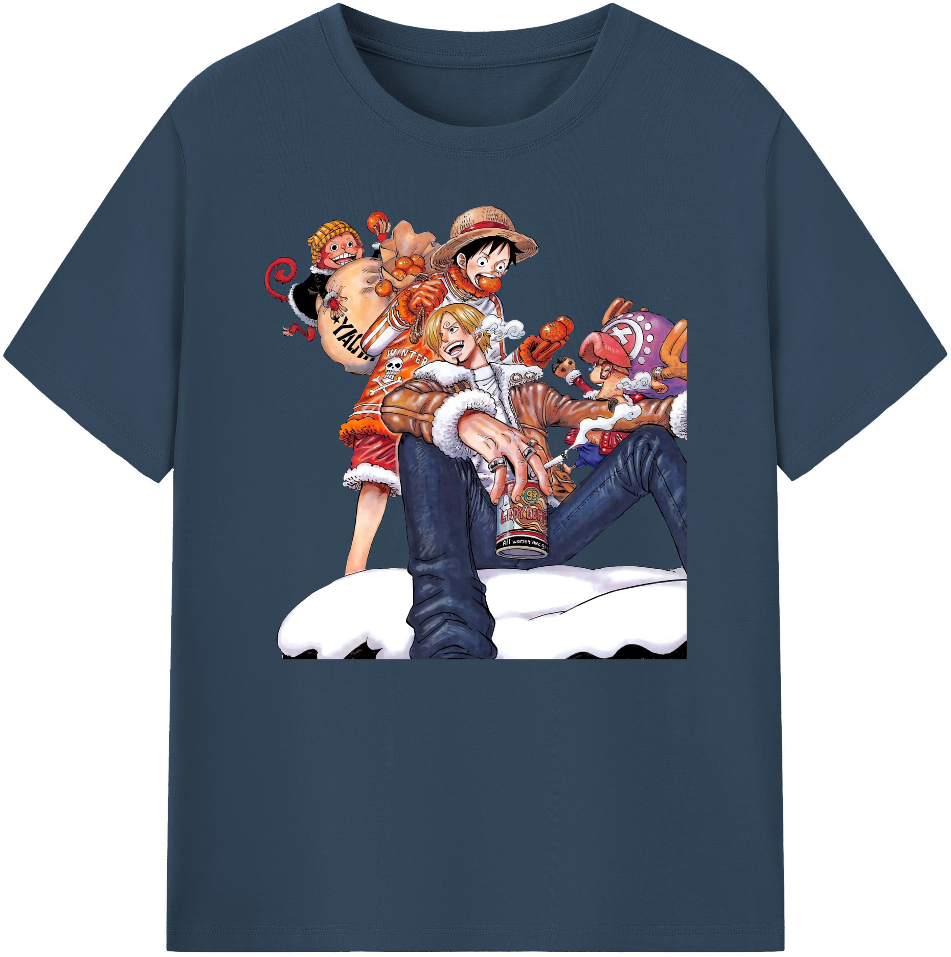 （画像用） ワンピース サンジ ONE PIECE Sanji 綿100％ メンズ半袖Tシャツ｜肌触りやわらか＆通気性
