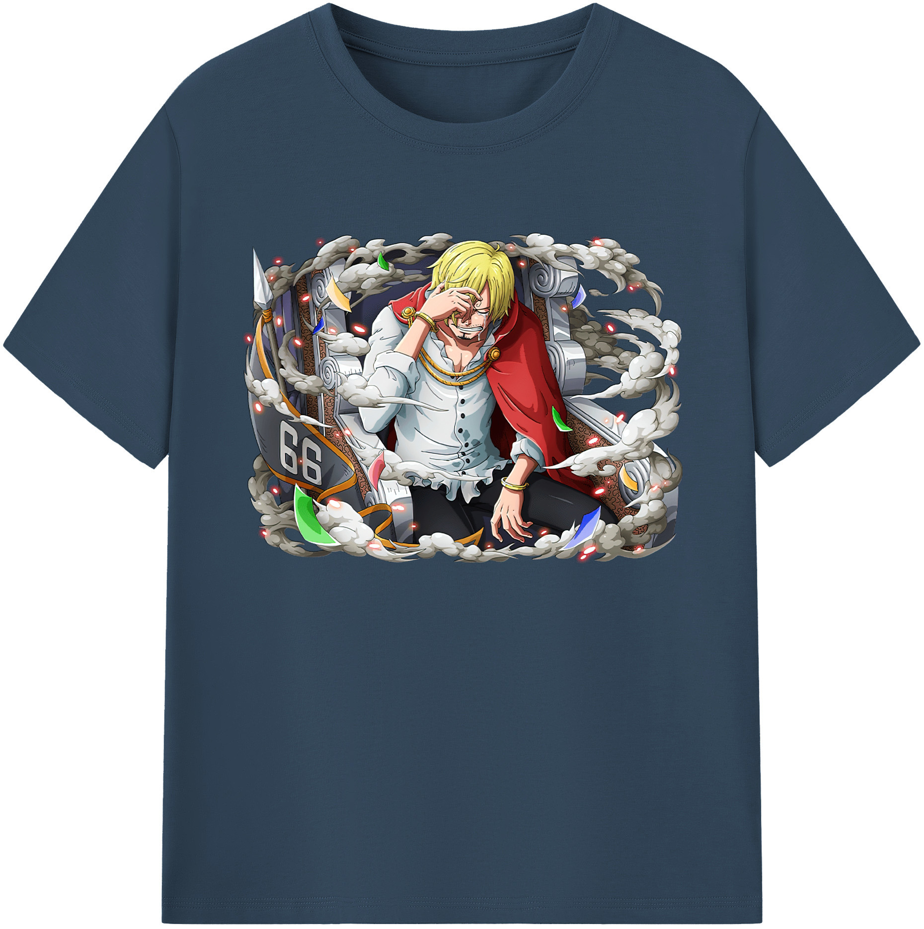 （画像用） ワンピース サンジ ONE PIECE Sanji 綿100％ メンズ半袖Tシャツ｜肌触りやわらか＆通気性