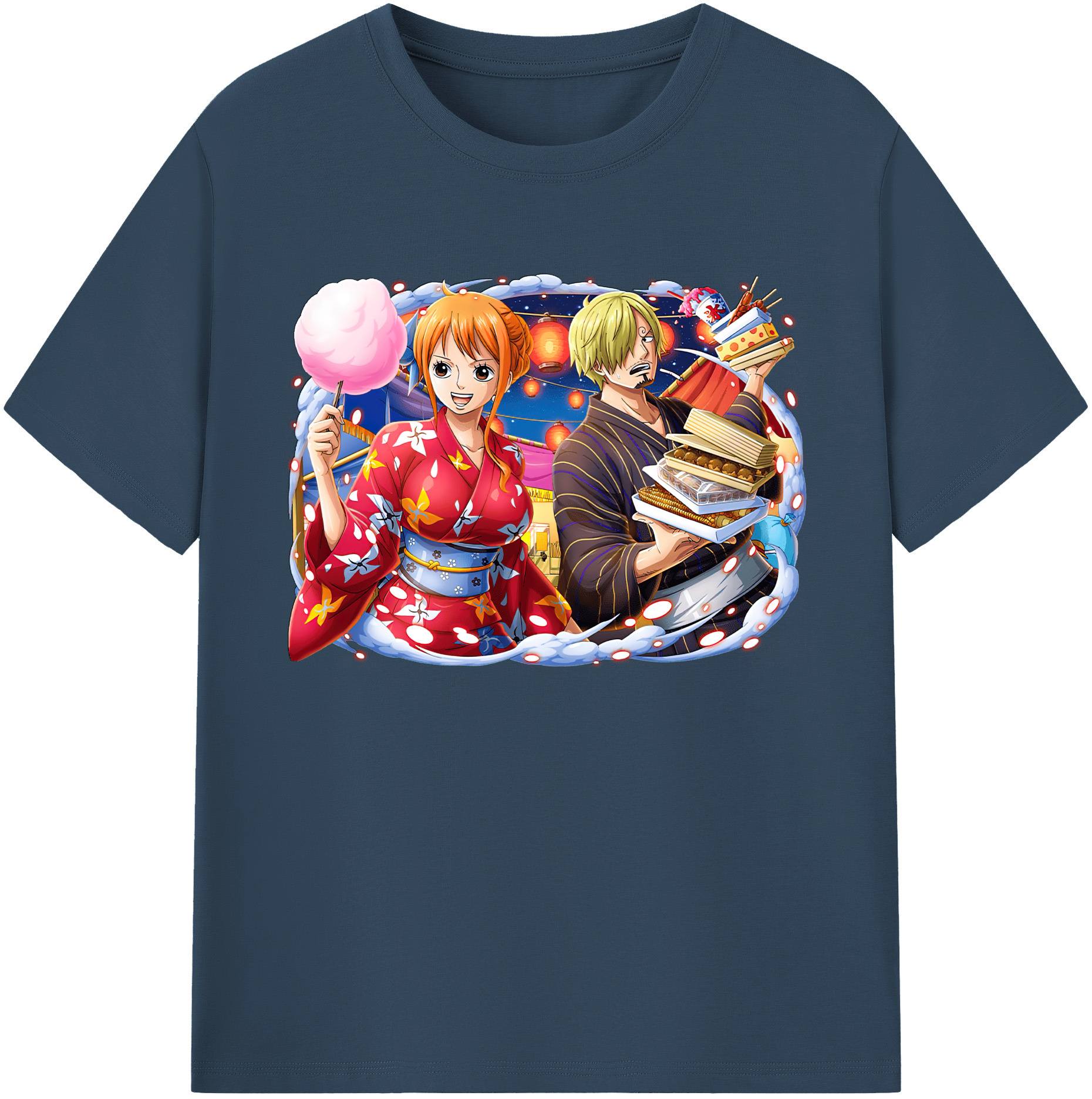 （画像用） ワンピース サンジ ONE PIECE Sanji 綿100％ メンズ半袖Tシャツ｜肌触りやわらか＆通気性