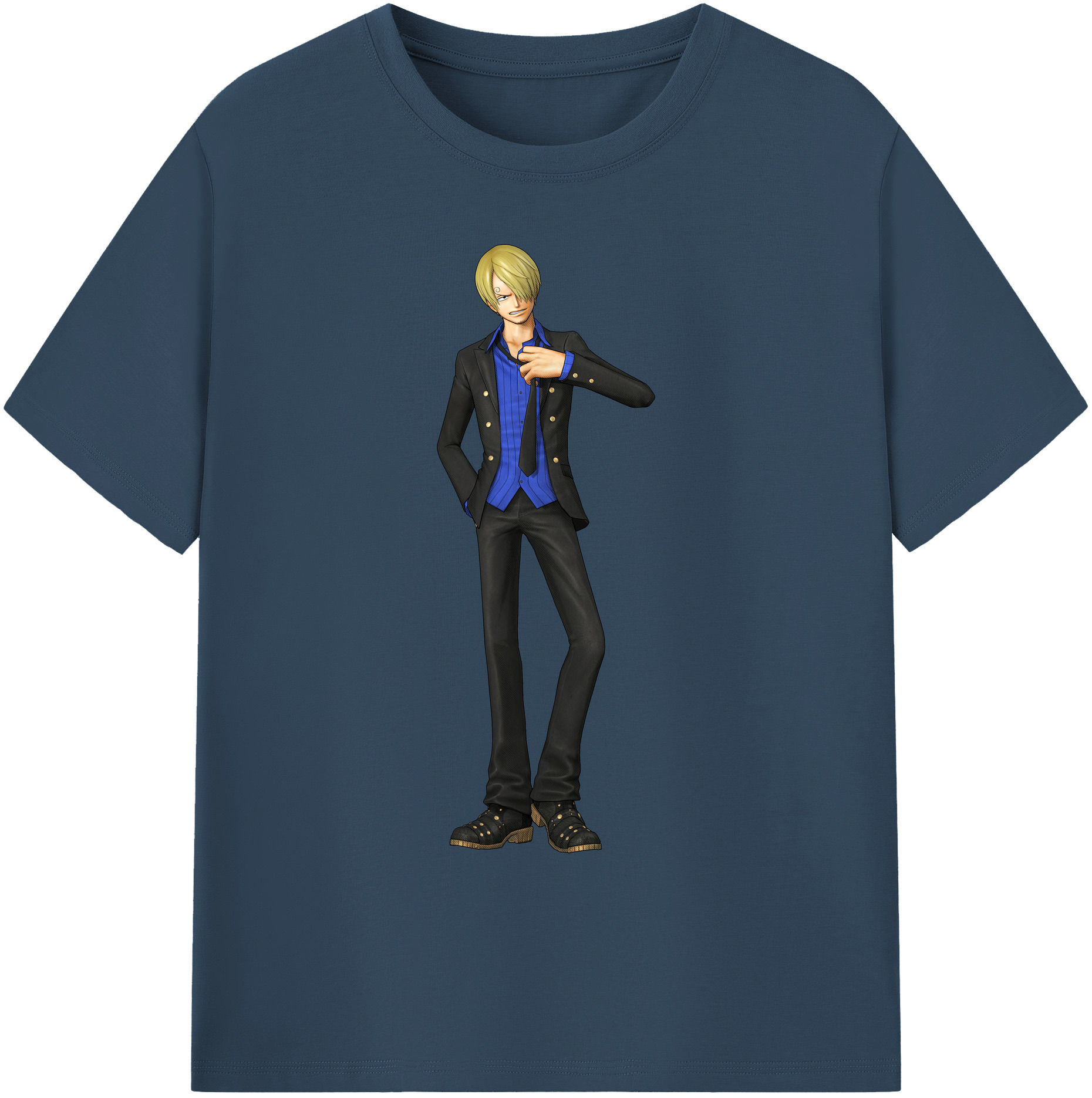 （画像用） ワンピース サンジ ONE PIECE Sanji 綿100％ メンズ半袖Tシャツ｜肌触りやわらか＆通気性