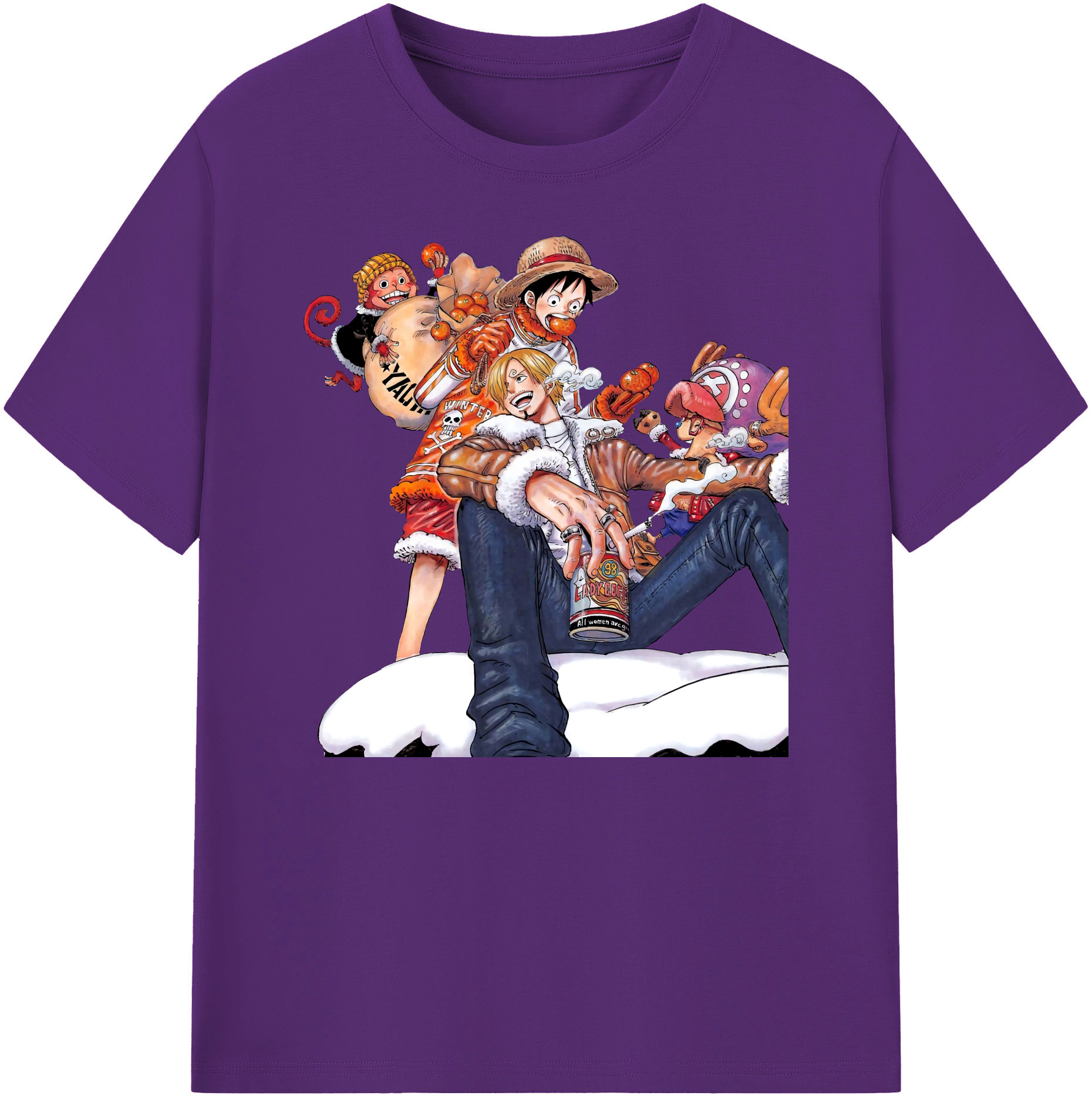 （画像用） ワンピース サンジ ONE PIECE Sanji 綿100％ メンズ半袖Tシャツ｜肌触りやわらか＆通気性