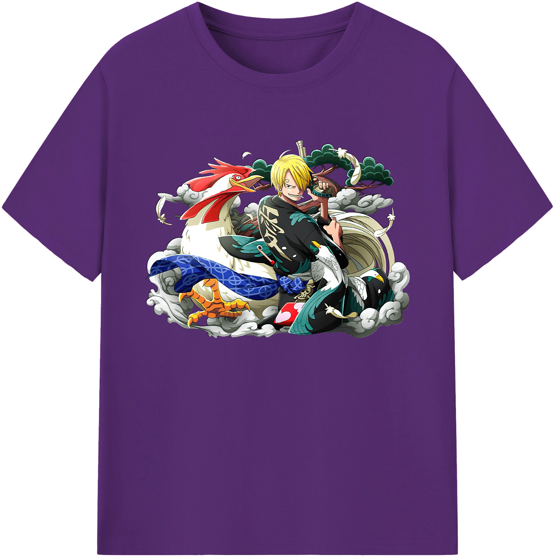 （画像用） ワンピース サンジ ONE PIECE Sanji 綿100％ メンズ半袖Tシャツ｜肌触りやわらか＆通気性