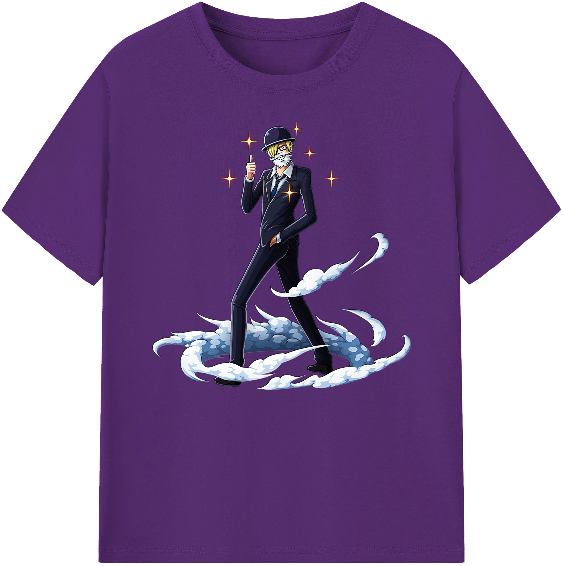 （画像用） ワンピース サンジ ONE PIECE Sanji 綿100％ メンズ半袖Tシャツ｜肌触りやわらか＆通気性