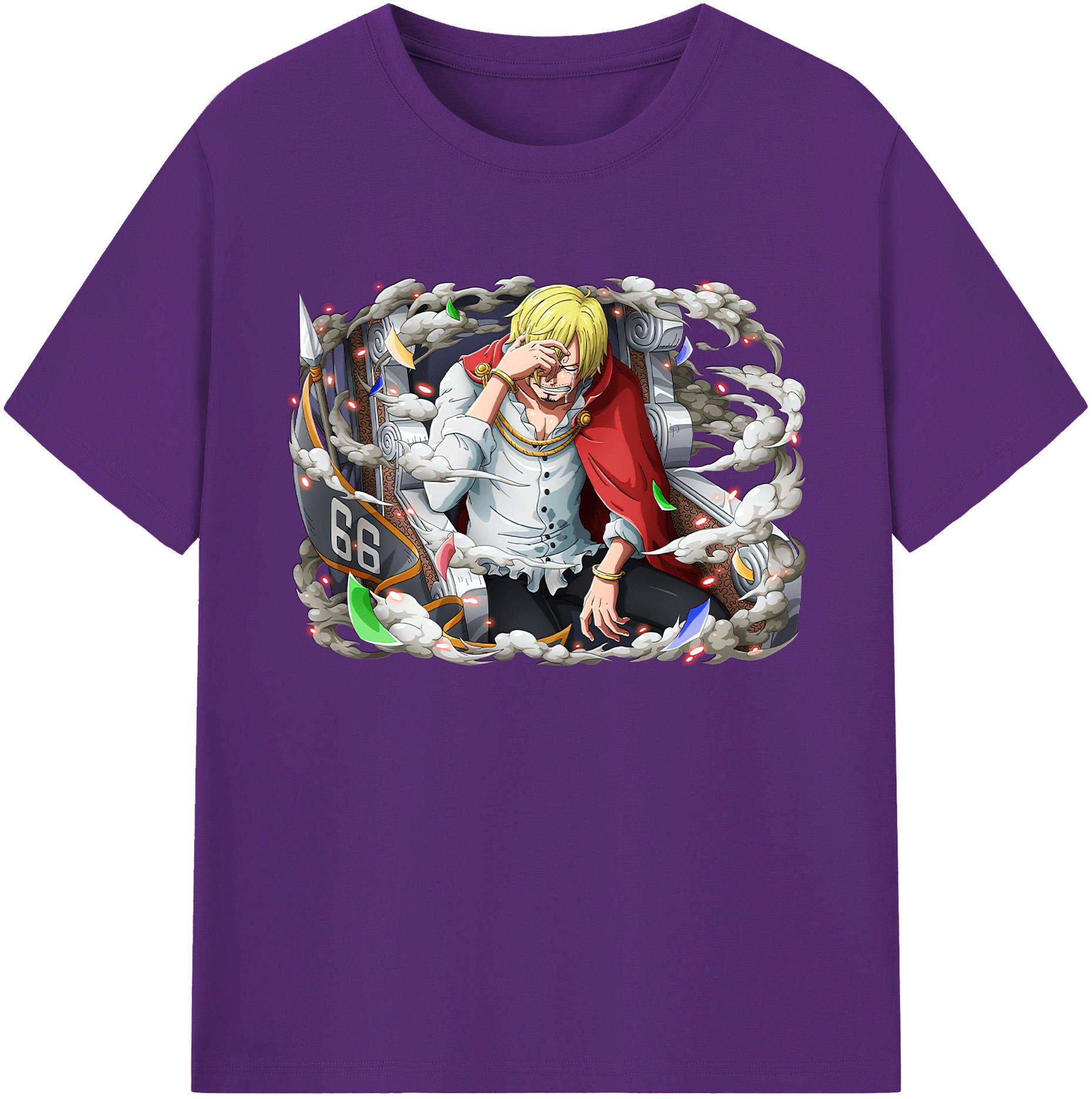 （画像用） ワンピース サンジ ONE PIECE Sanji 綿100％ メンズ半袖Tシャツ｜肌触りやわらか＆通気性