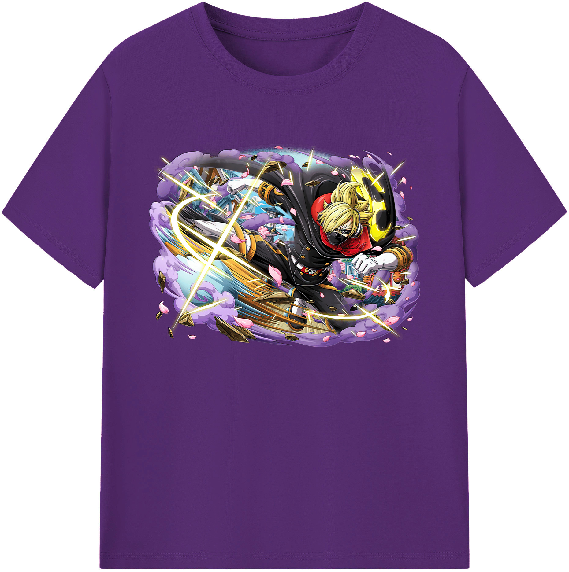 （画像用） ワンピース サンジ ONE PIECE Sanji 綿100％ メンズ半袖Tシャツ｜肌触りやわらか＆通気性