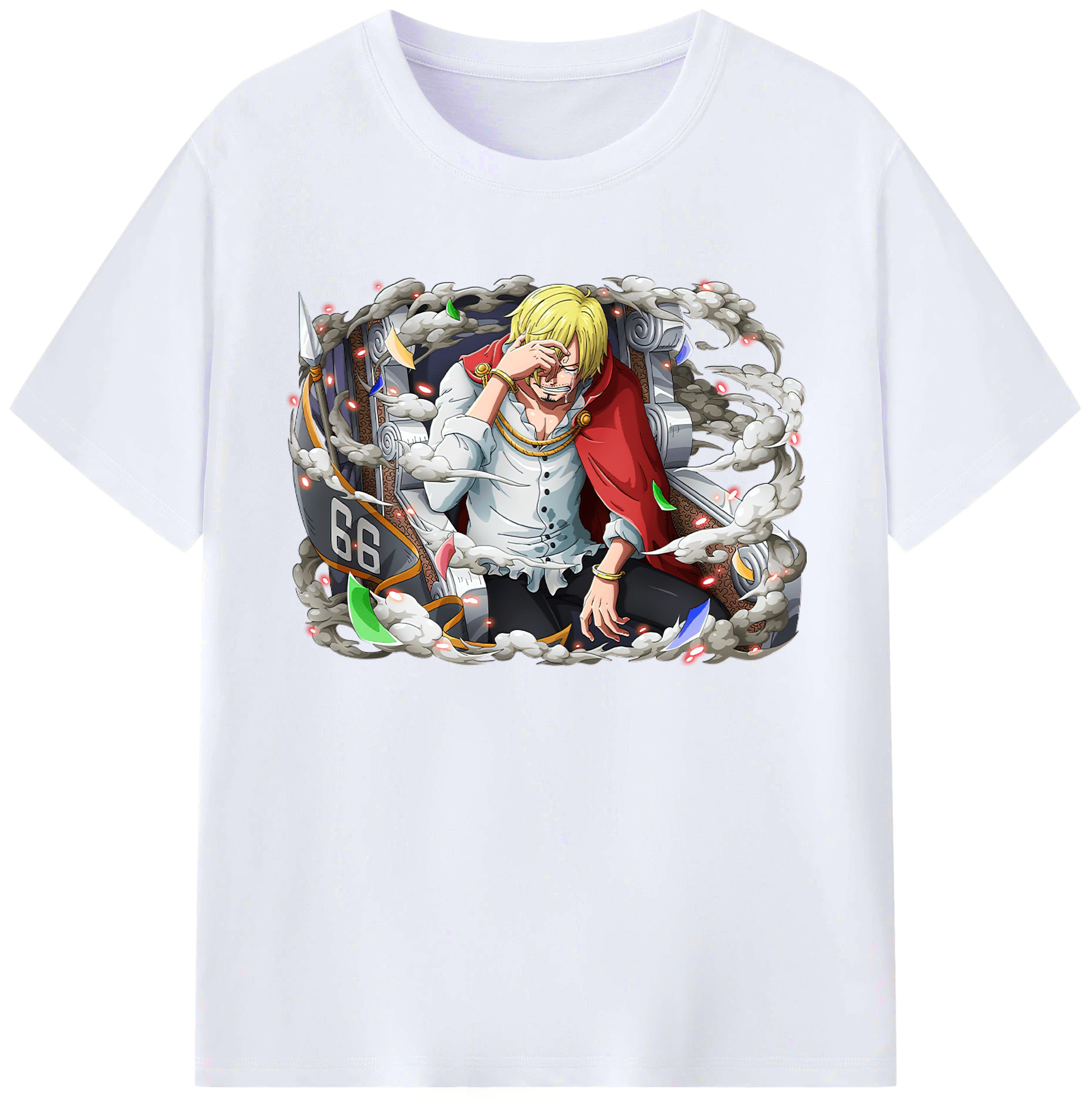 （画像用） ワンピース サンジ ONE PIECE Sanji 綿100％ メンズ半袖Tシャツ｜肌触りやわらか＆通気性