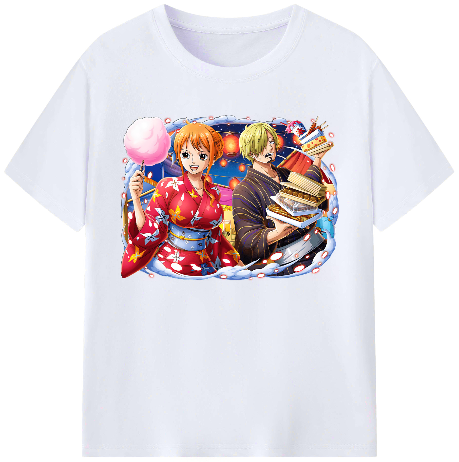 （画像用） ワンピース サンジ ONE PIECE Sanji 綿100％ メンズ半袖Tシャツ｜肌触りやわらか＆通気性