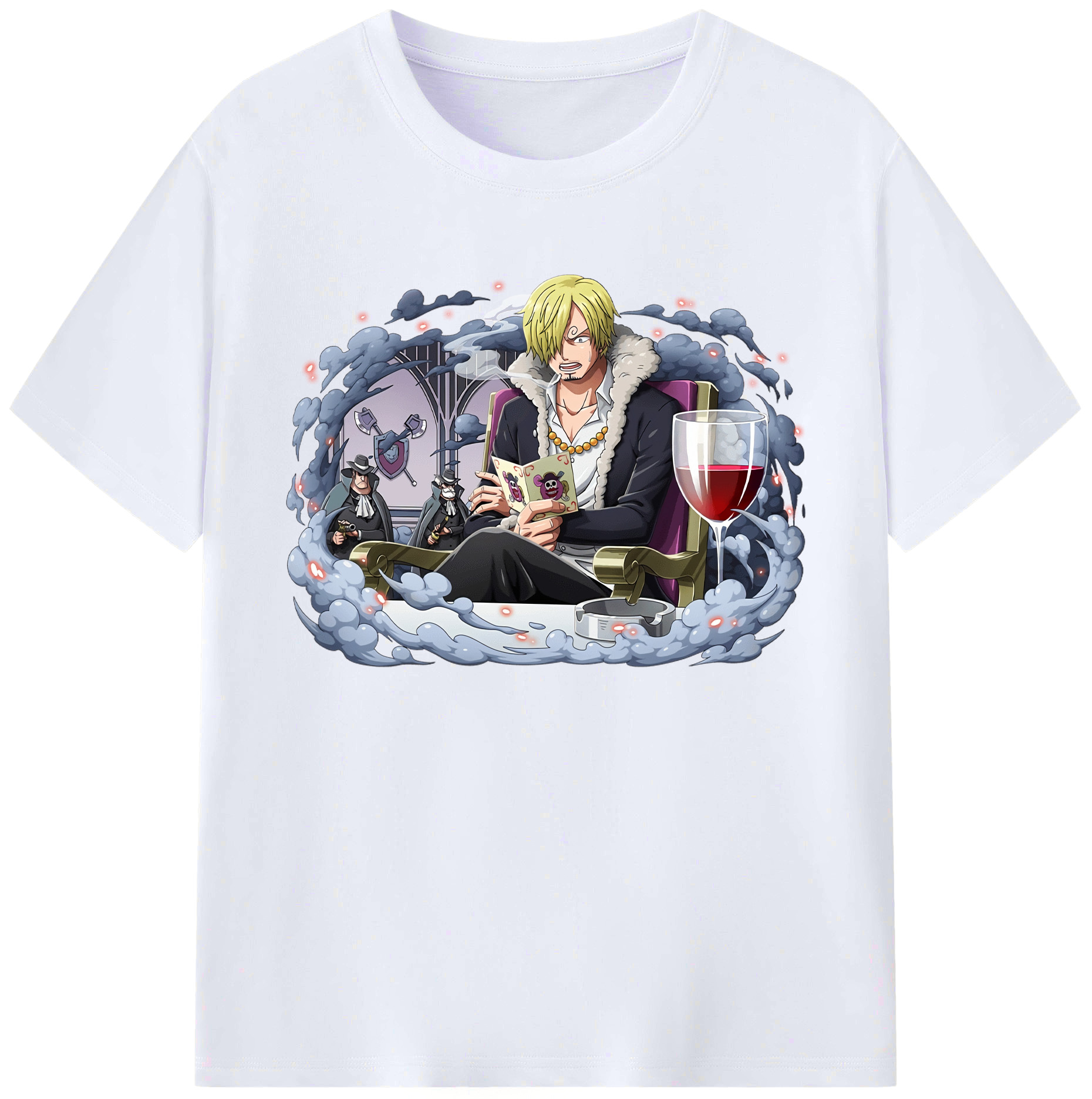 （画像用） ワンピース サンジ ONE PIECE Sanji 綿100％ メンズ半袖Tシャツ｜肌触りやわらか＆通気性