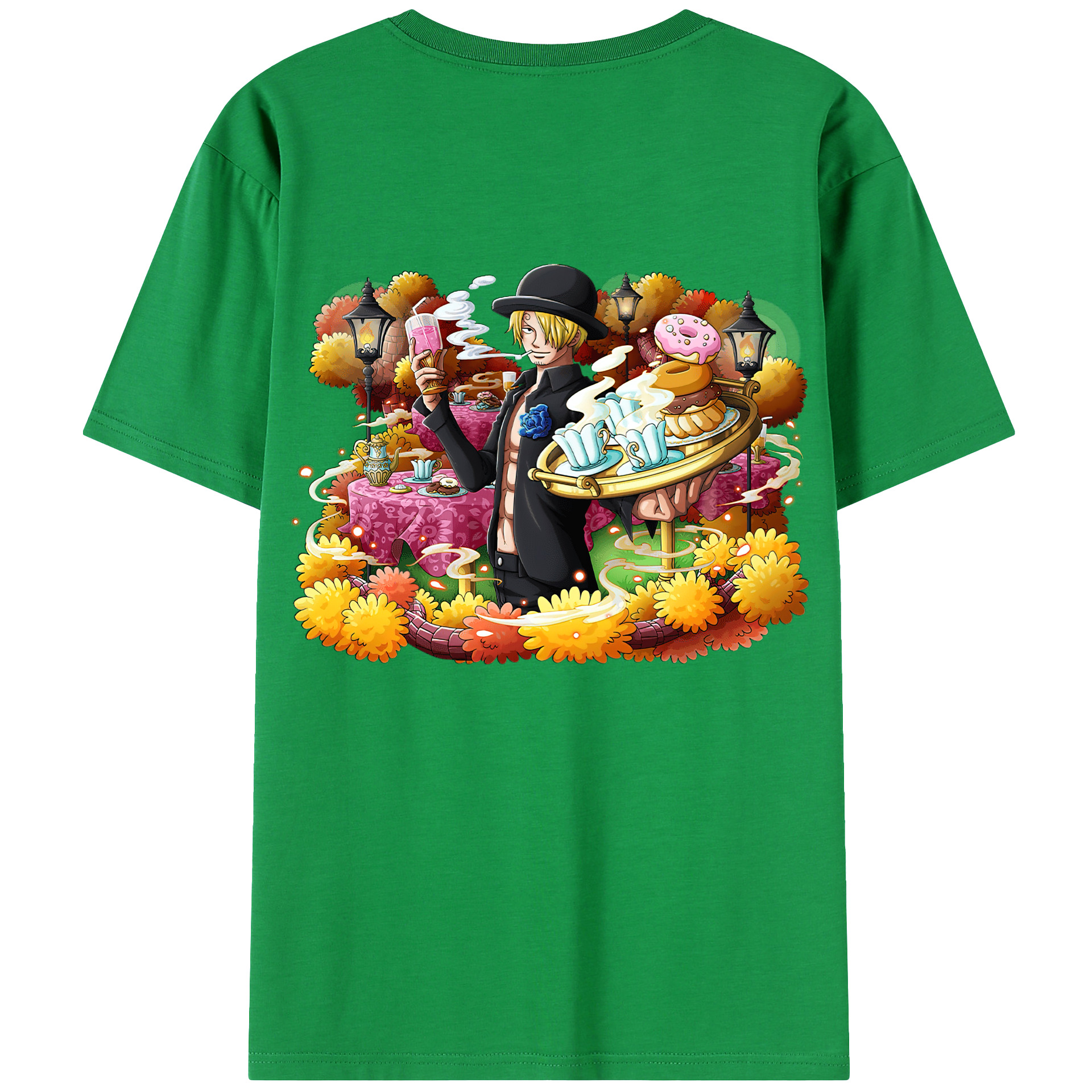 （画像用） ワンピース サンジ ONE PIECE Sanji レディース半袖Tシャツ(バックプリント)