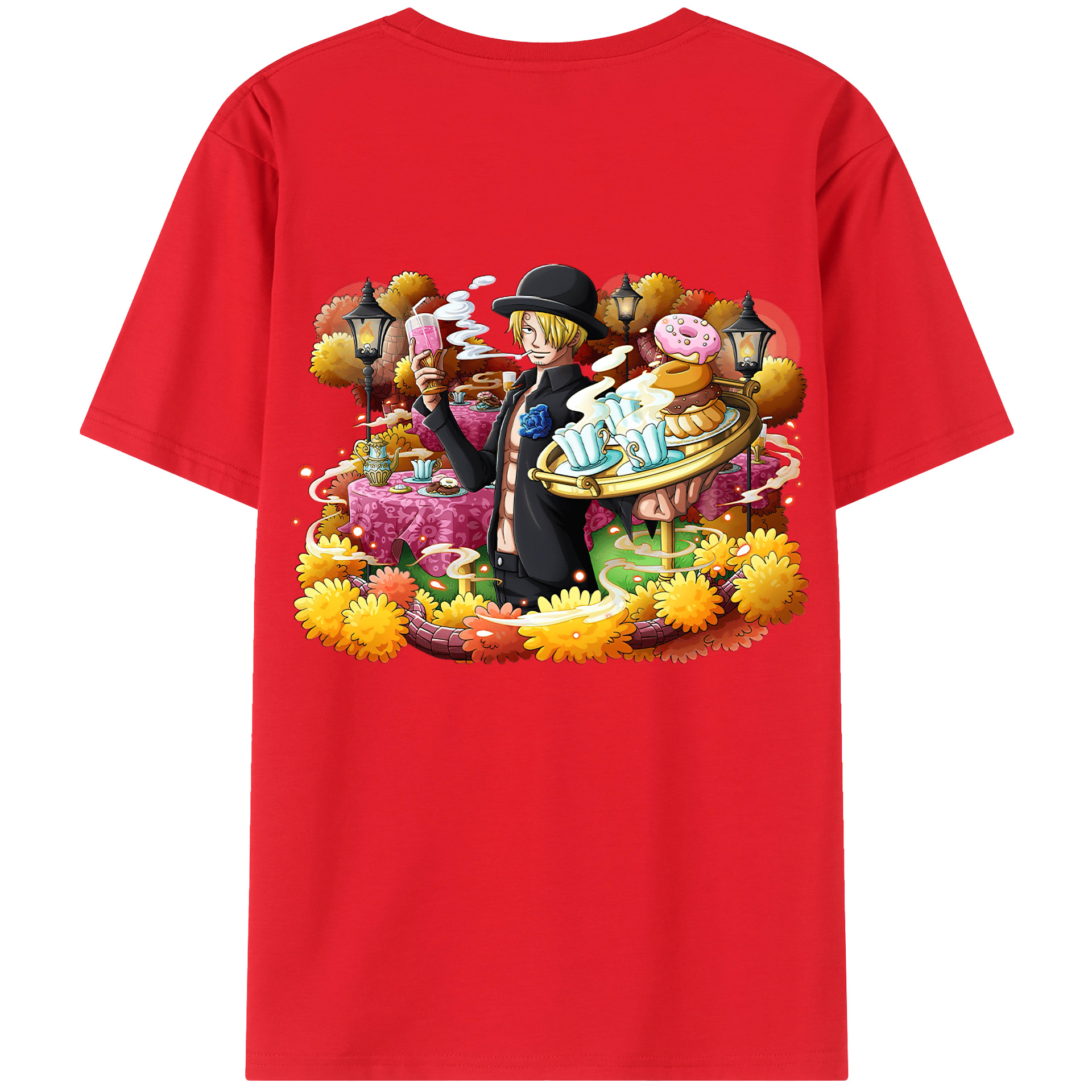 （画像用） ワンピース サンジ ONE PIECE Sanji レディース半袖Tシャツ(バックプリント)