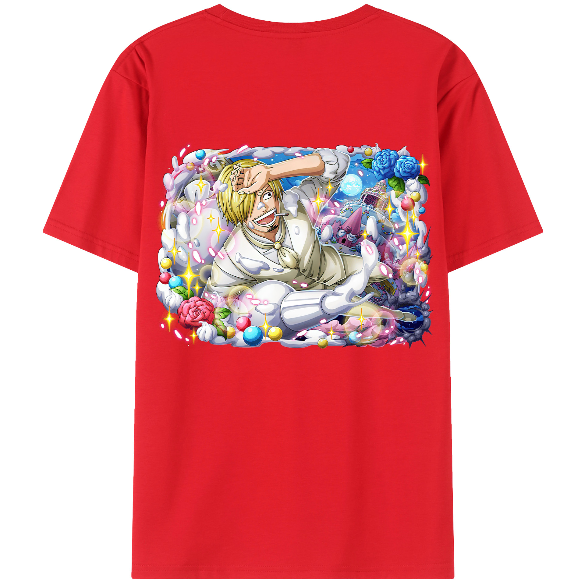 （画像用） ワンピース サンジ ONE PIECE Sanji レディース半袖Tシャツ(バックプリント)