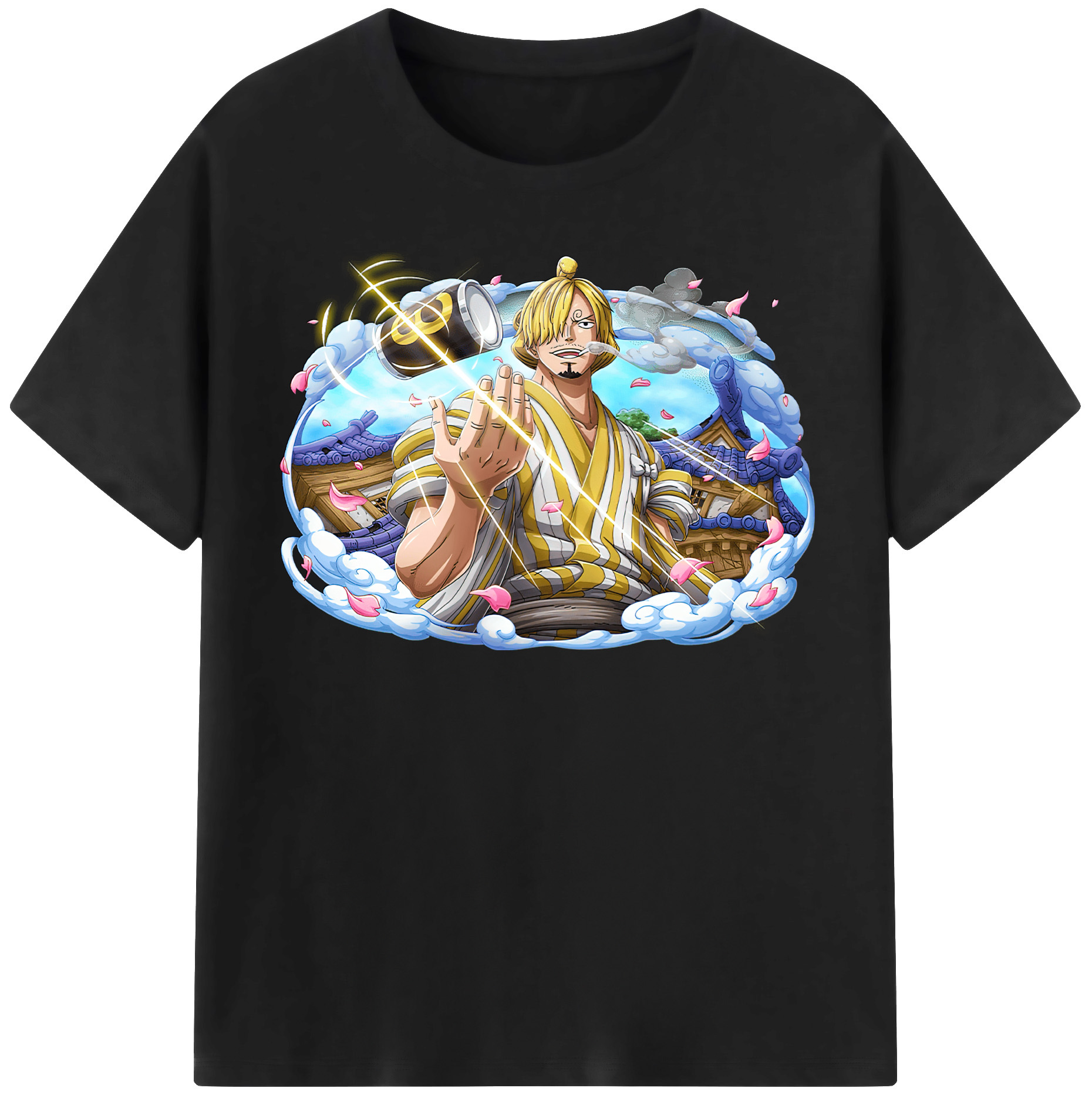 （画像用） ワンピース サンジ ONE PIECE Sanji レディースカジュアルプリントTシャツ（綿100％）