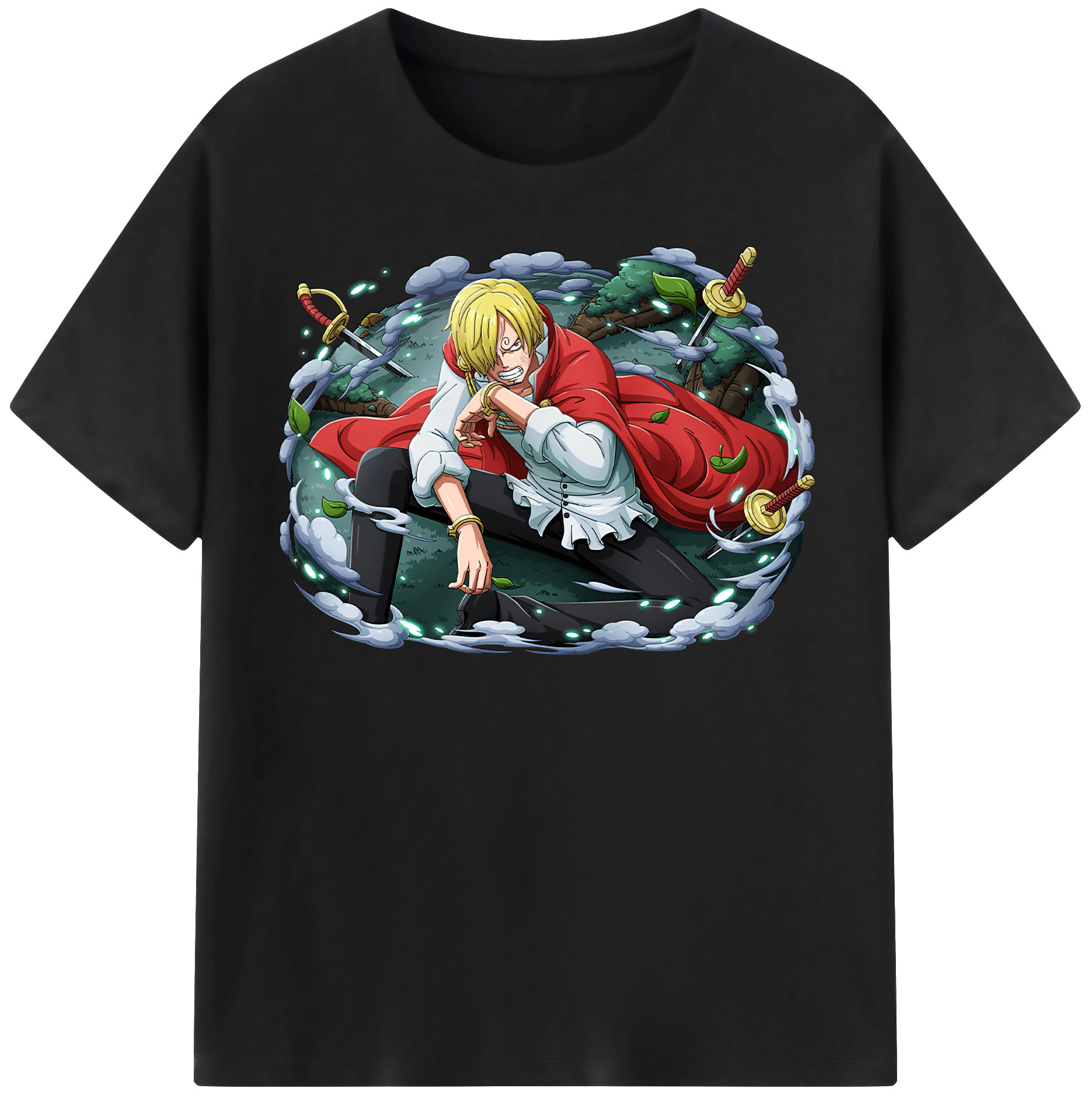 （画像用） ワンピース サンジ ONE PIECE Sanji レディースカジュアルプリントTシャツ（綿100％）