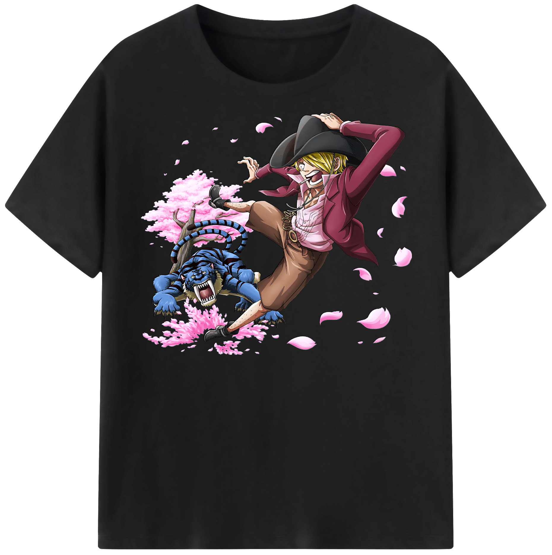 （画像用） ワンピース サンジ ONE PIECE Sanji レディースカジュアルプリントTシャツ（綿100％）