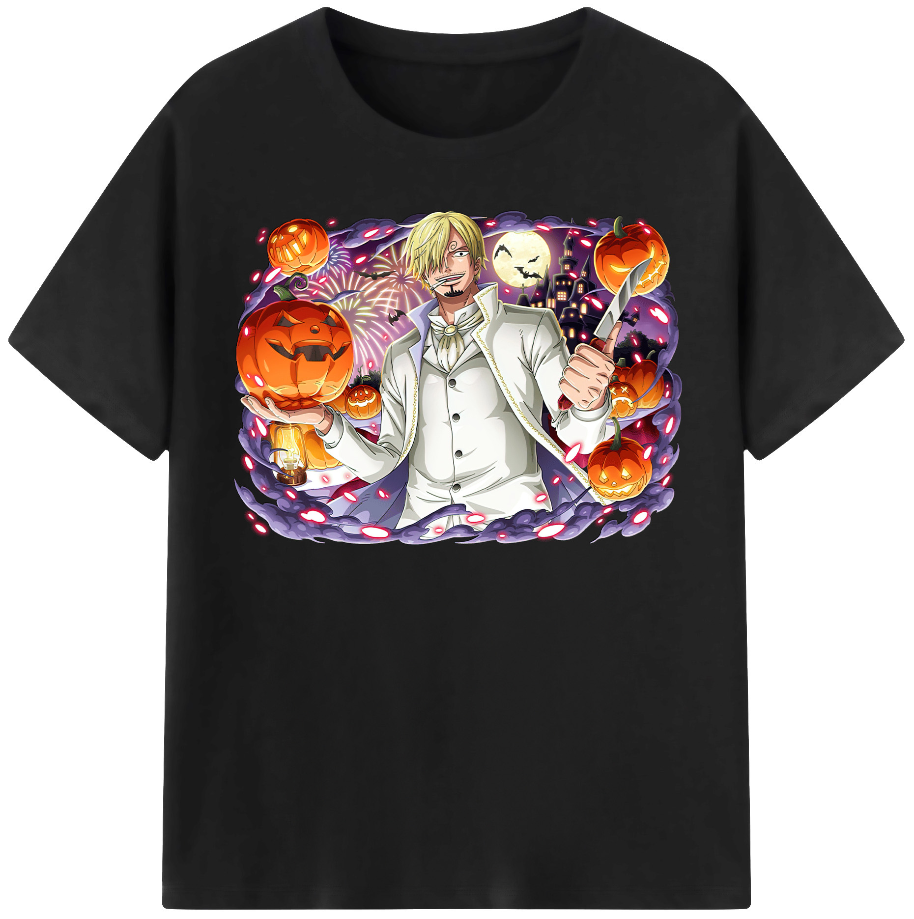 （画像用） ワンピース サンジ ONE PIECE Sanji レディースカジュアルプリントTシャツ（綿100％）