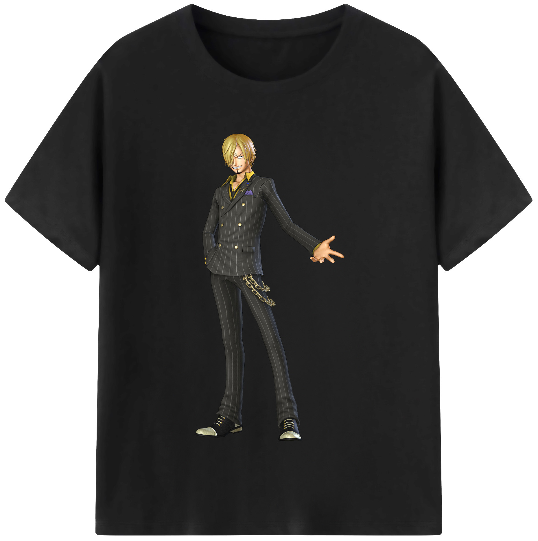 （画像用） ワンピース サンジ ONE PIECE Sanji レディースカジュアルプリントTシャツ（綿100％）