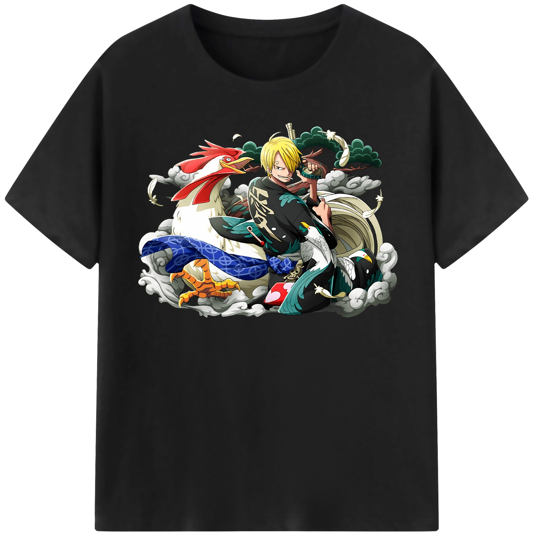 （画像用） ワンピース サンジ ONE PIECE Sanji レディースカジュアルプリントTシャツ（綿100％）