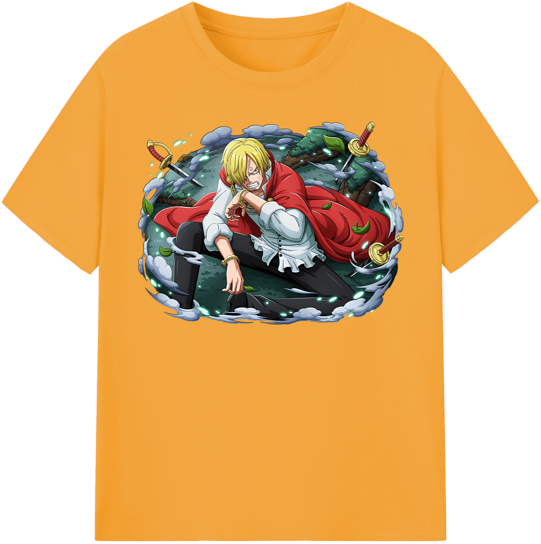 （画像用） ワンピース サンジ ONE PIECE Sanji レディースカジュアルプリントTシャツ（綿100％）