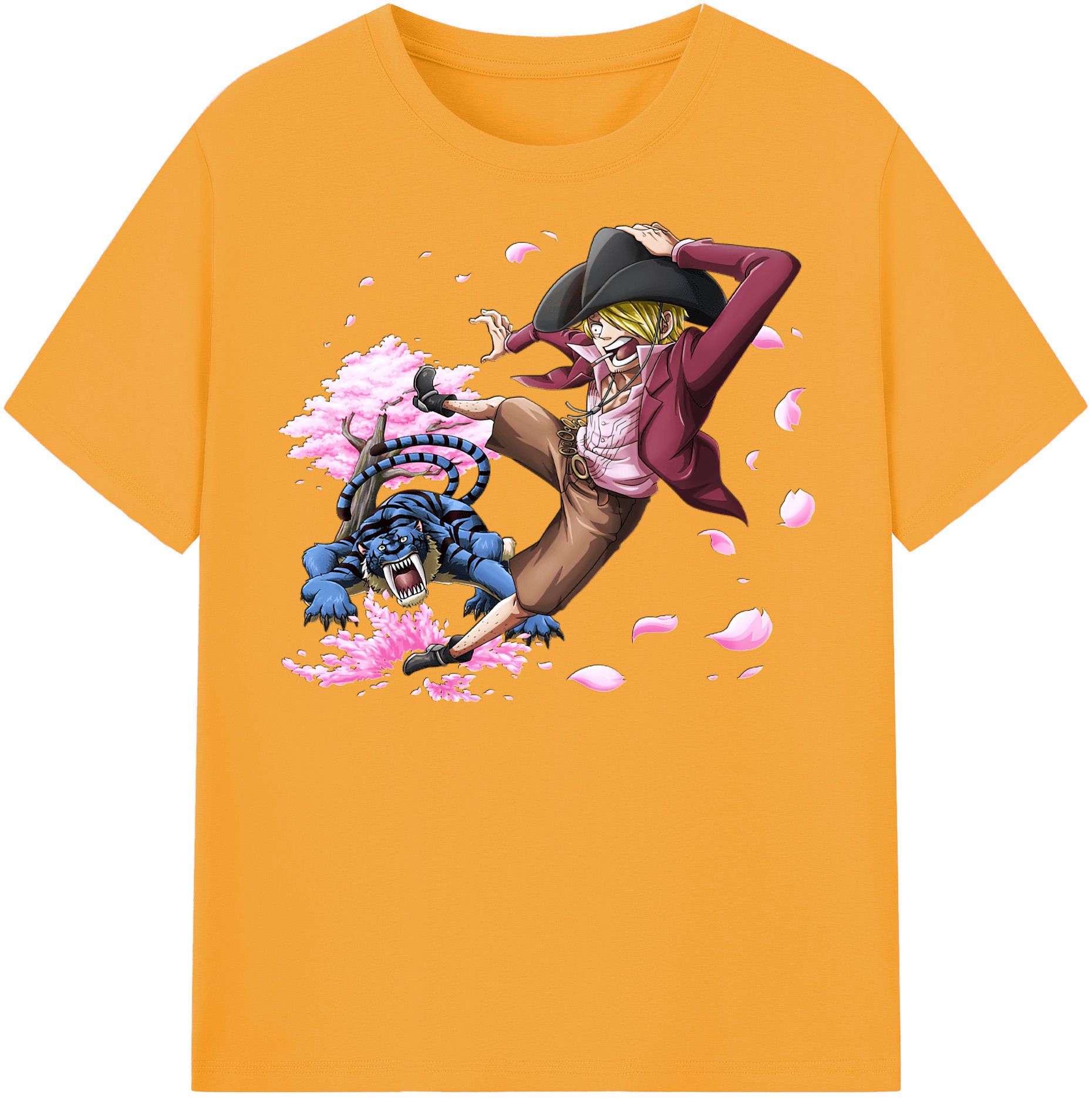 （画像用） ワンピース サンジ ONE PIECE Sanji レディースカジュアルプリントTシャツ（綿100％）