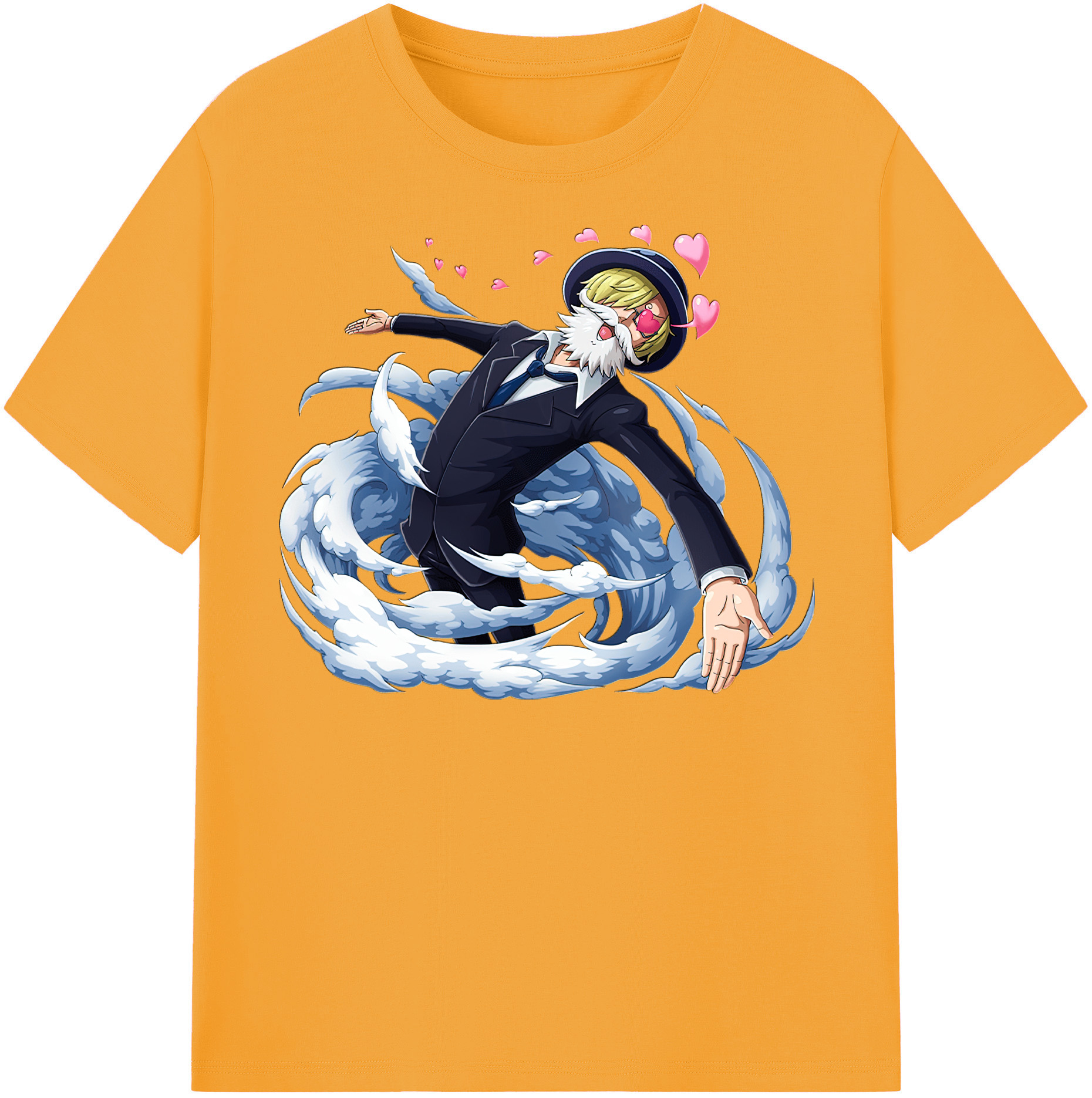 （画像用） ワンピース サンジ ONE PIECE Sanji レディースカジュアルプリントTシャツ（綿100％）